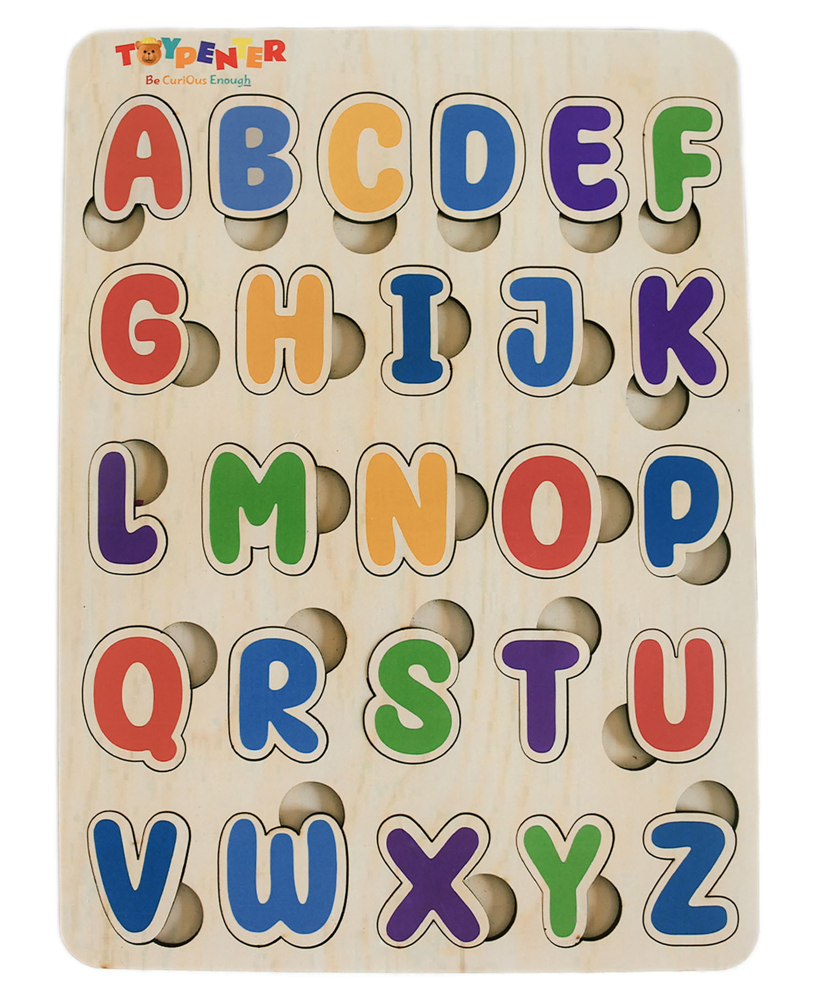 TOYPENTER Wooden Learning Educational Board for Kids, Puzzle Toys for 2 Years Old Boys & Girls (Alphabets) (ABC)-image-15