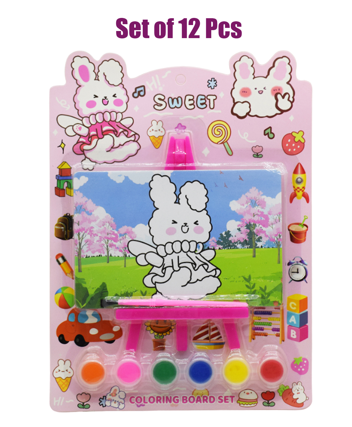 Asera Hello Kitty Coloring Board Set for Kids Boys Girls (12 Pcs)-picture-11