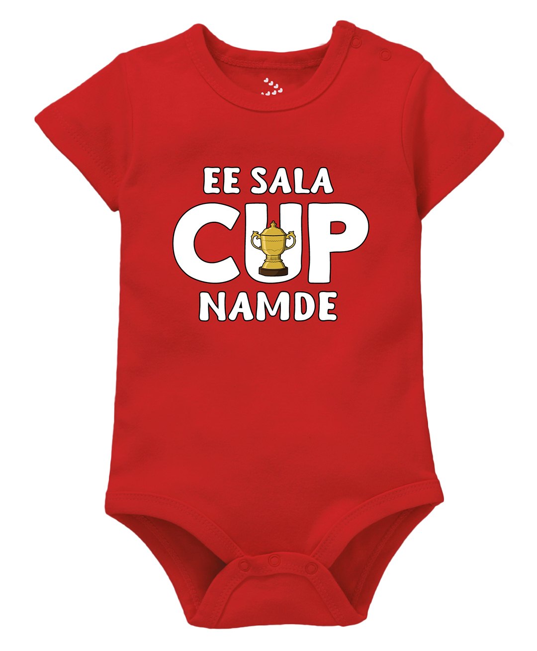 Zeezeezoo IPL Theme Ee Sala Cup Namde Printed Onesie - Red-picture-30