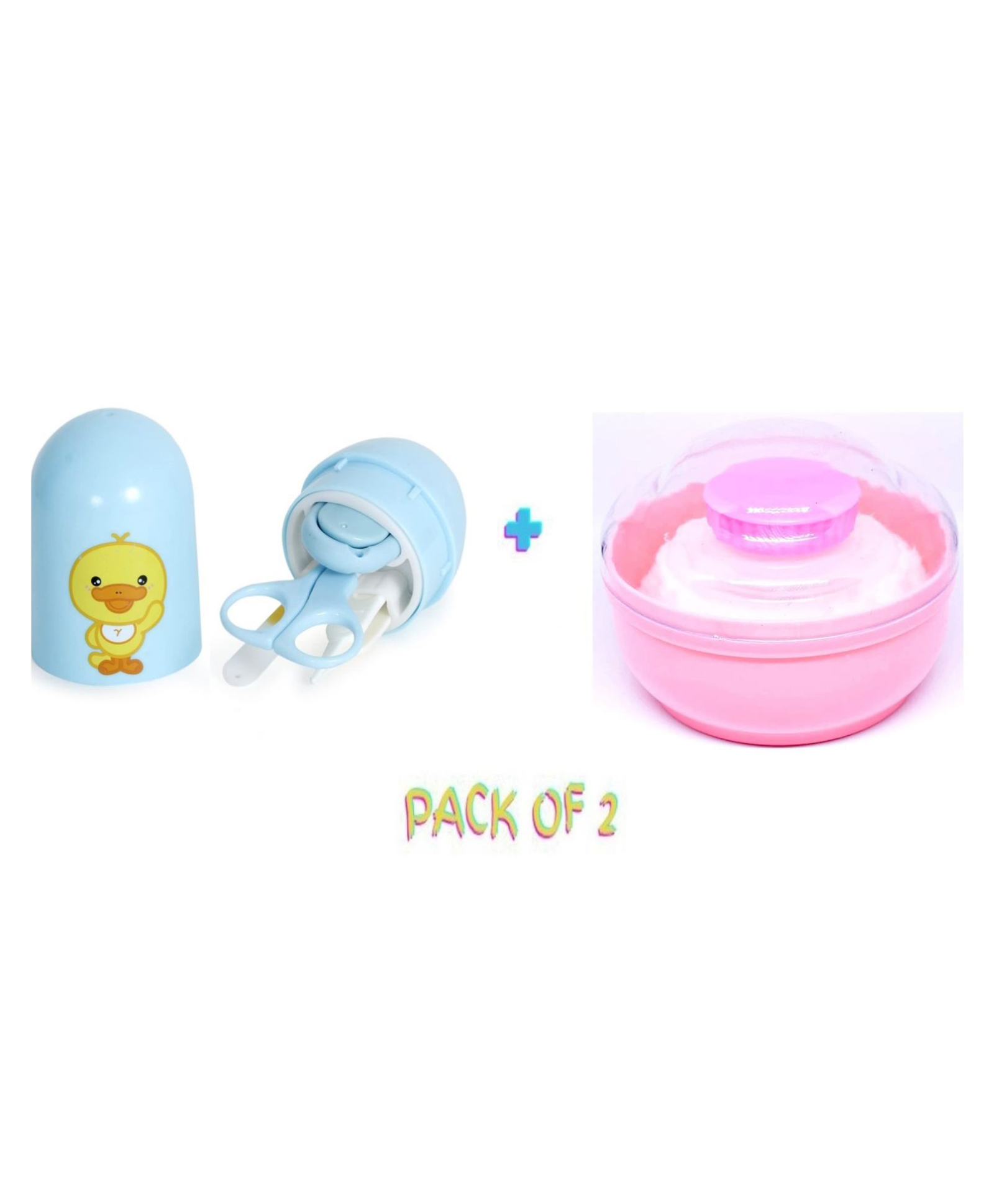 Joy Buzz Baby 4 in 1 Grooming Manicure & Pedicure Nail Essential Kit with Baby Powder Puff With Case- Multicolor-picture-16