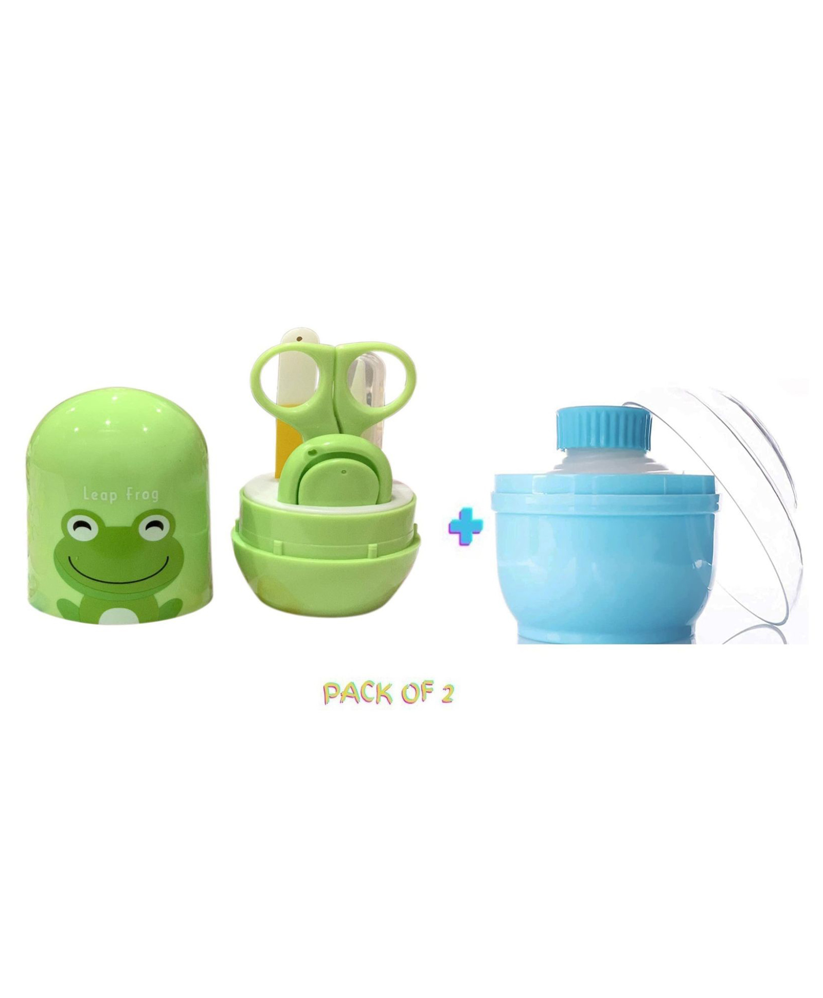 Joy Buzz Baby 4 in 1 Grooming Manicure & Pedicure Nail Essential Kit with Baby Powder Puff With Case- Multicolor-picture-14