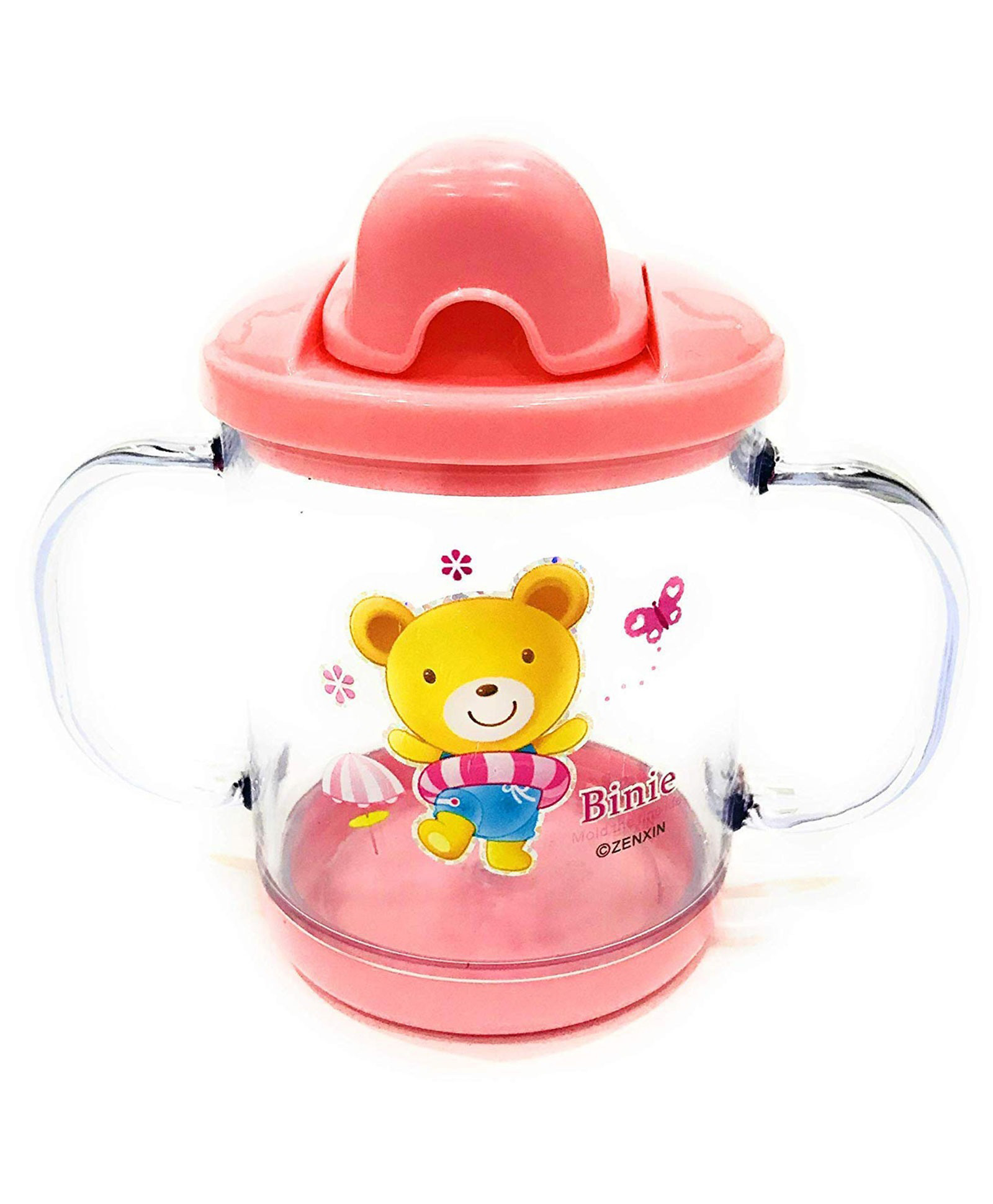 Joy Buzz Hard Spout Non Spill Sipper Cup With Handle Pink - 200ml-picture-4
