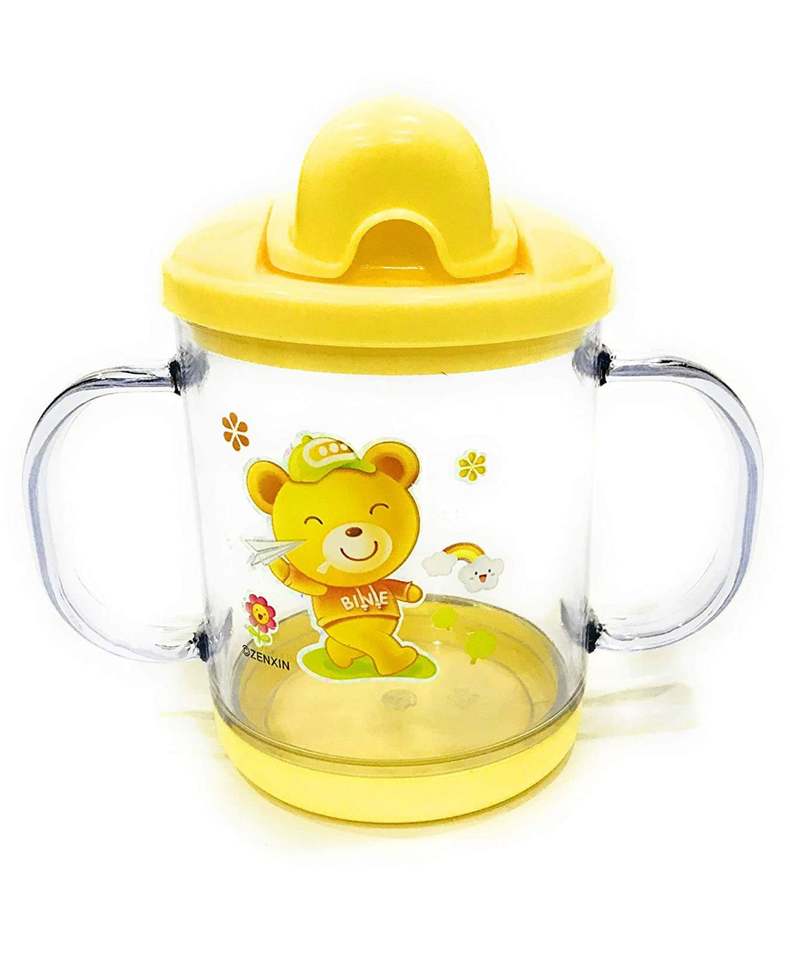 Joy Buzz Hard Spout Non Spill Sipper Cup With Handle Yellow - 200ml-image-6