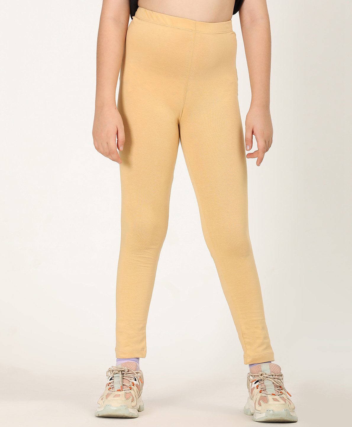 Zion Single Jersey Solid Leggings - Beige-picture-19