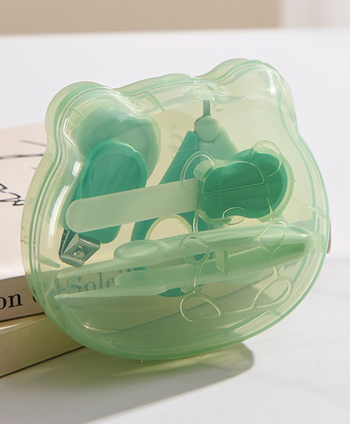 Teddy Bear Shaped 4 Piece Grooming Kit - Green-image-17