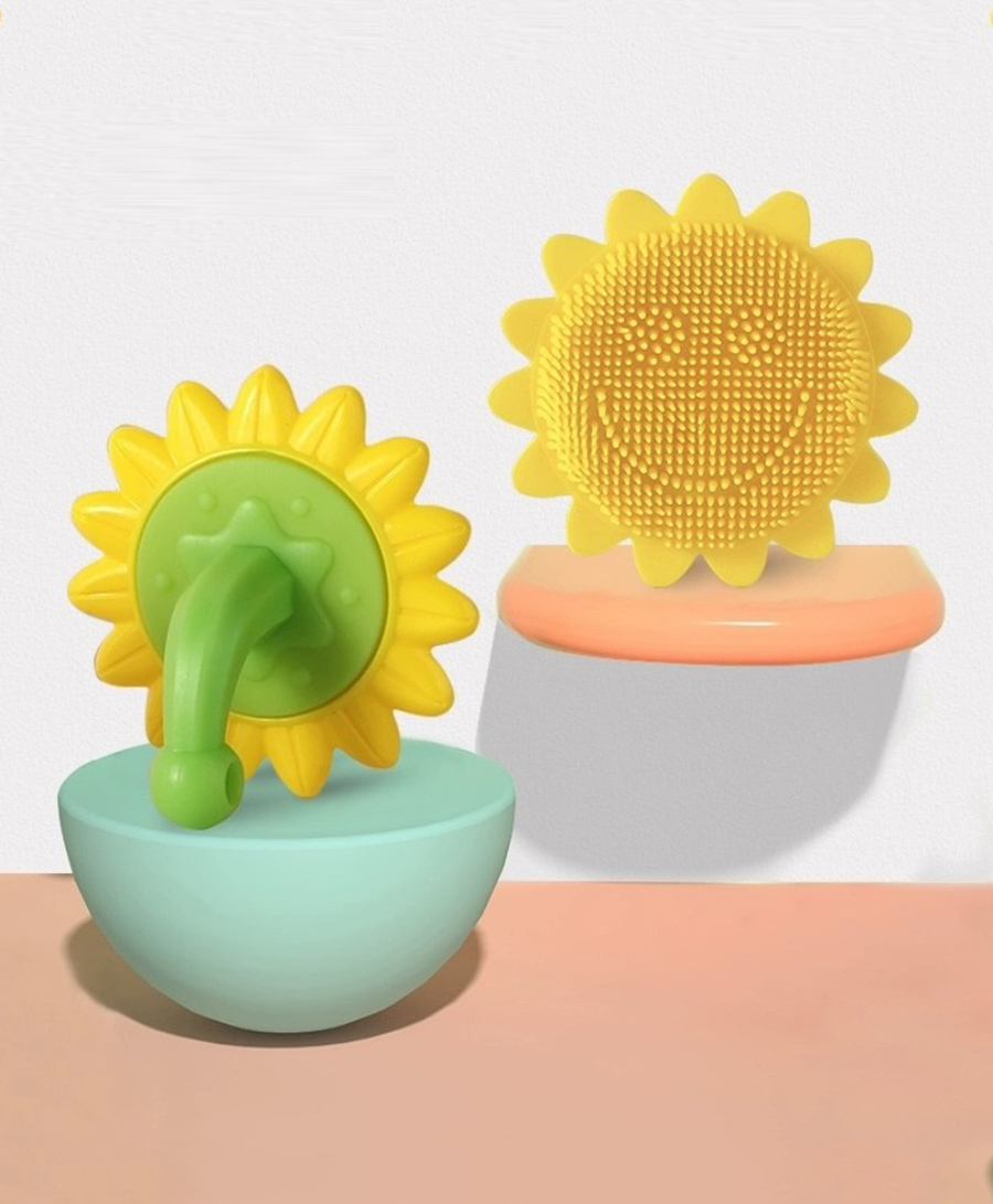fab n funky Sunflower Shaped Silicon Bath Brush - Yellow-picture-25