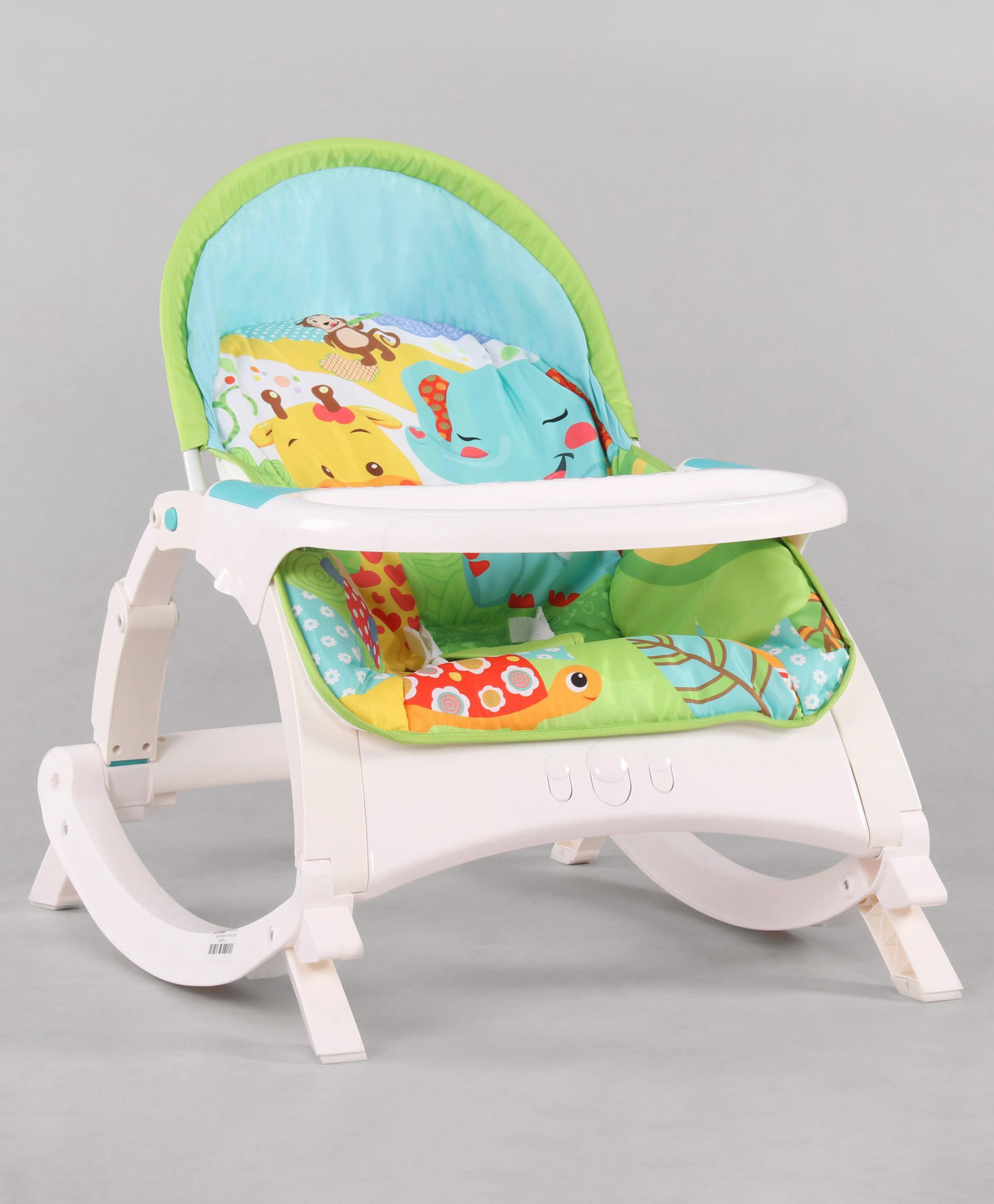 Play Nation 2 In 1 Baby Bouncer Rocker Cum Reclining Chair - Green