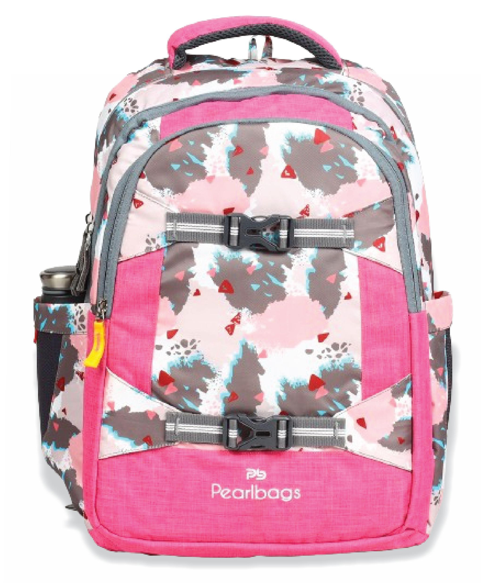 PB Pearl Bags 18 Inch Height Medium Dalllas 24 L Waterproof 3 Zipper Compartt 24 L Backpack For School Both Boys & Girls -Pink-image-4