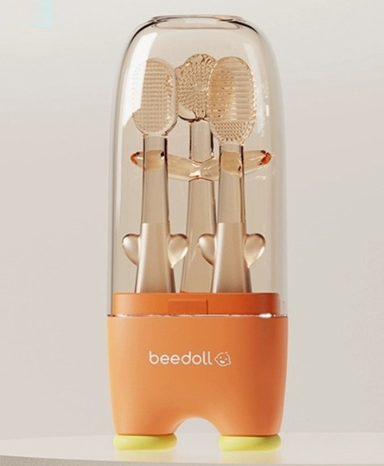 Baby Training Toothbrush Pack of 3 - Orange-image-33