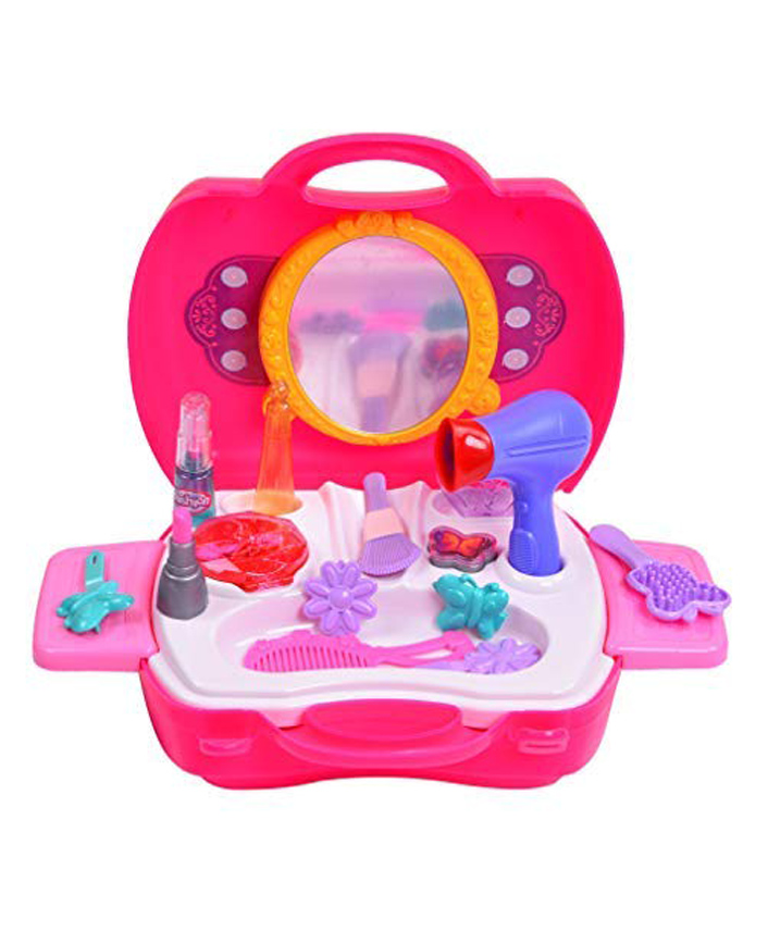 Lattice Beauty Salon Fashion Makeup Play Set for Kids- Pink-picture-13