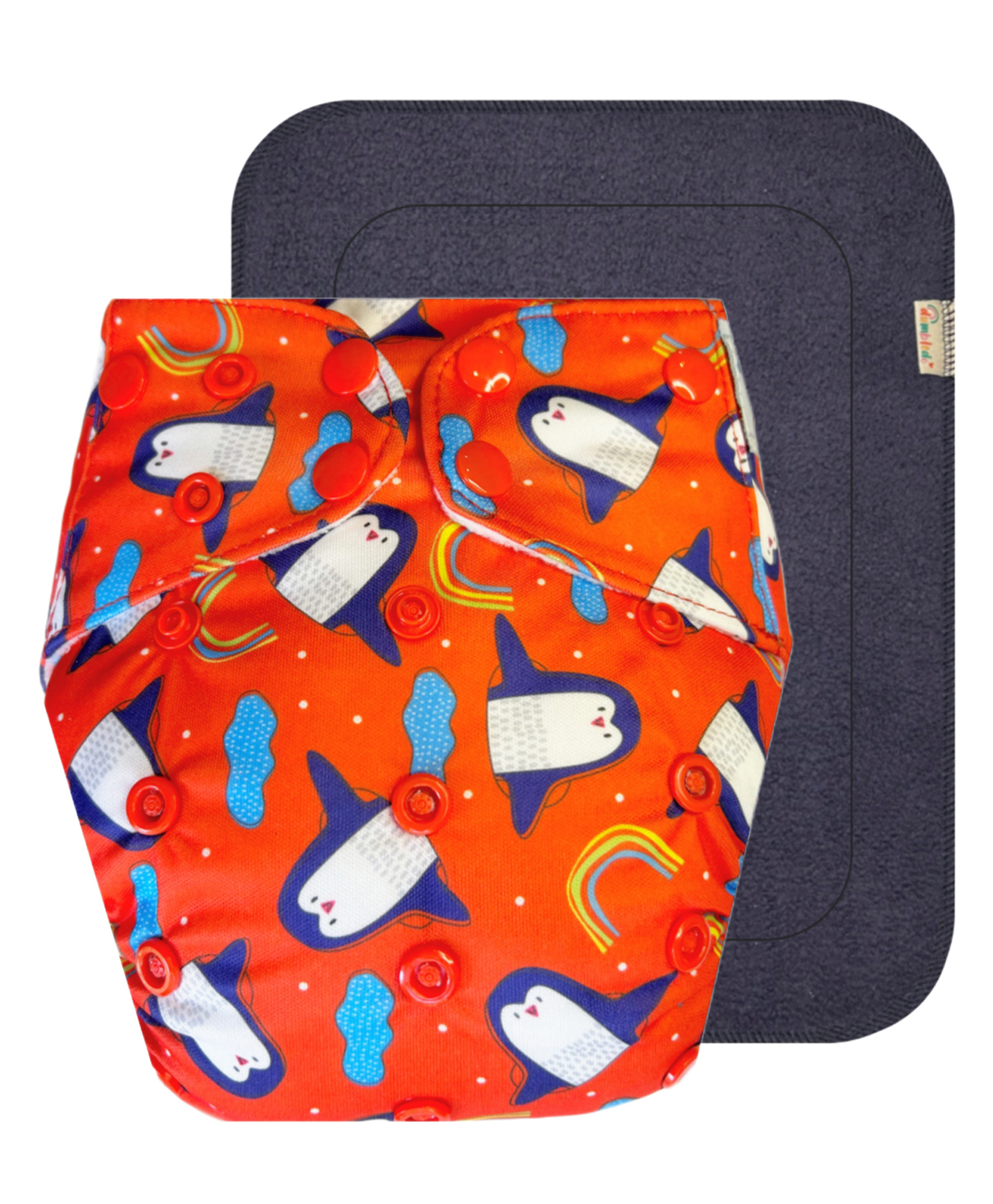 Dumbledo Unisex Premium Cloth Diaper With Leak-Proof, Absorbent 6-Layer Black Insert-Dryfeel With Comfortable Fit For 3 Months To 3 Years, Pack Of 1, One Size Diaper With Insert/Pad-image-41