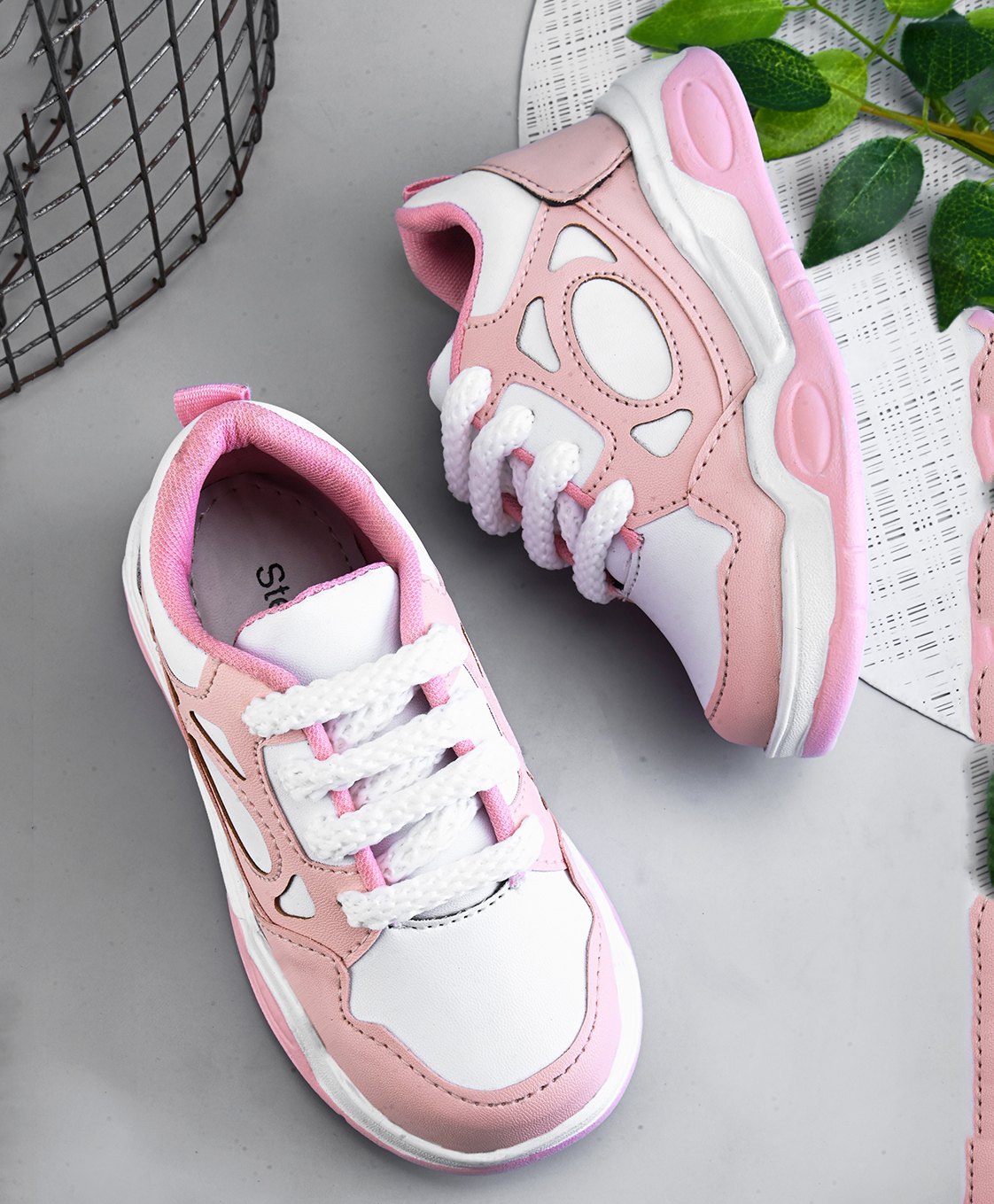 Steprite Colour Blocked Lace Up Sneakers - Pink-picture-47