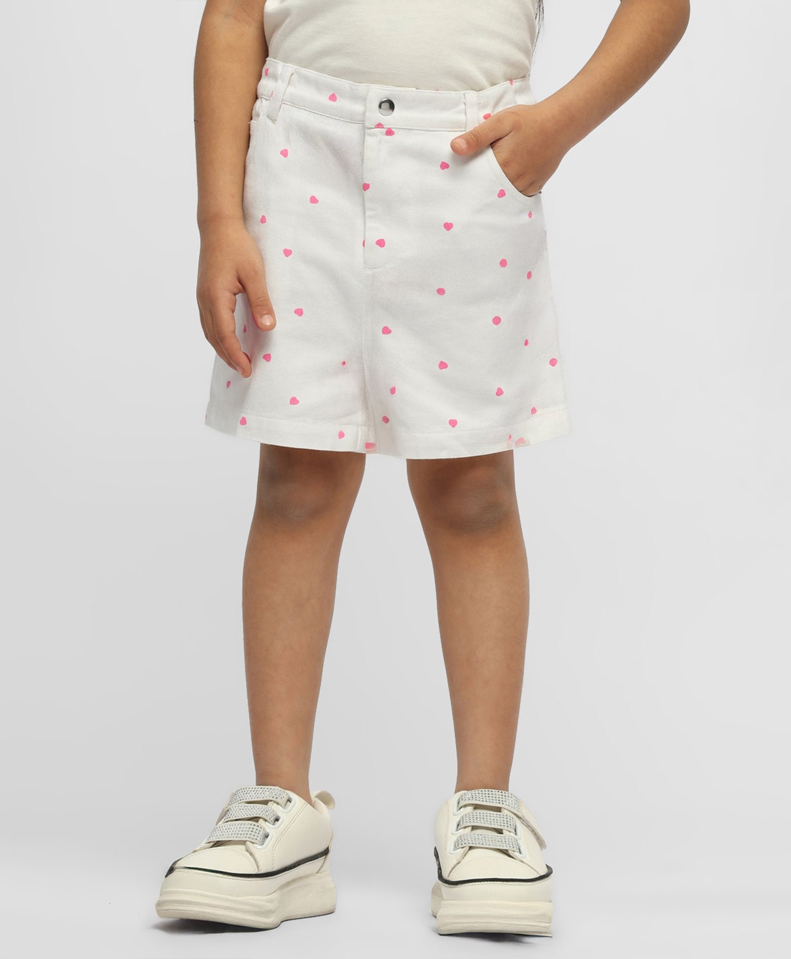 Somersault Heart Printed Shorts - Off White-image-37