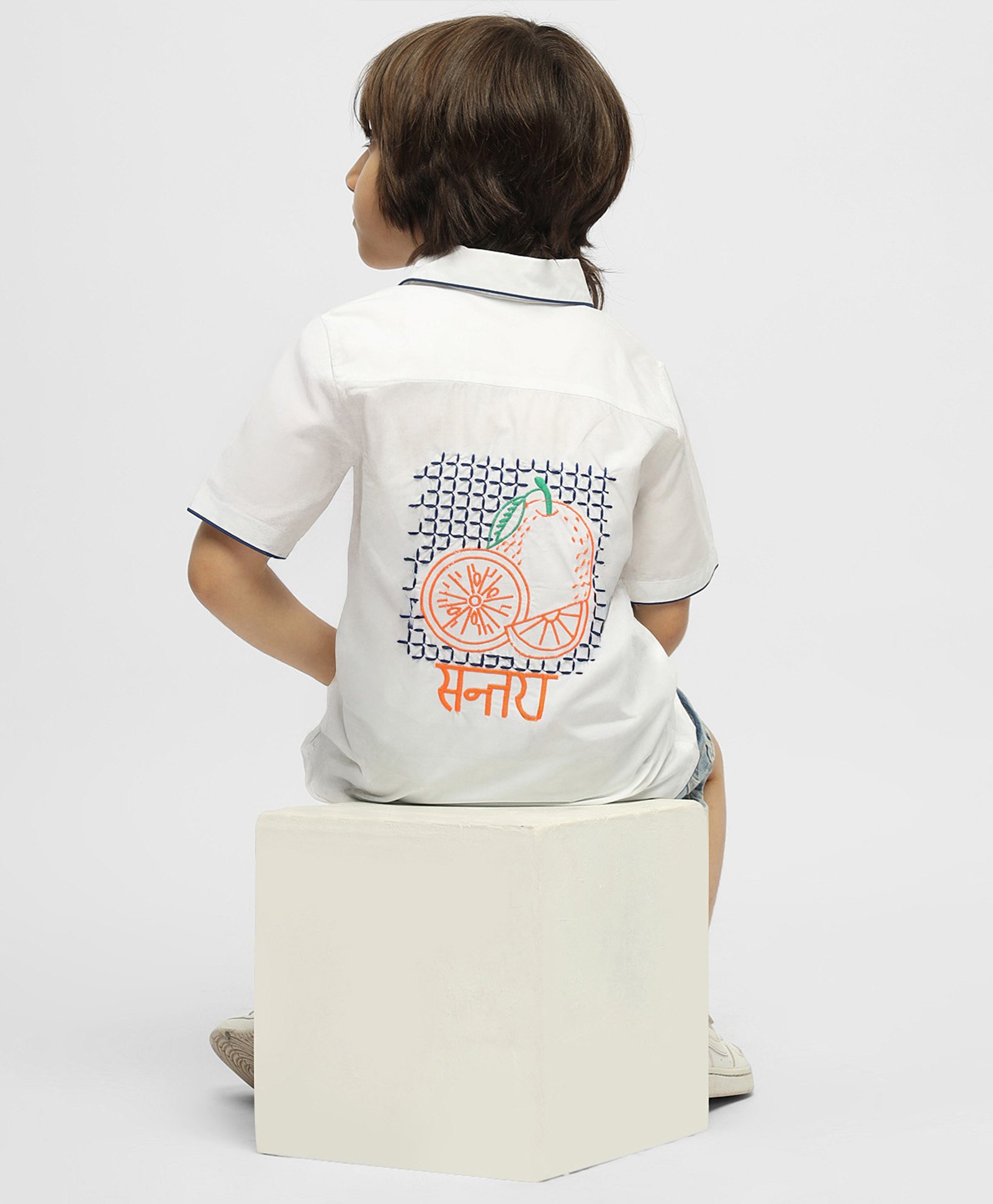 Somersault Half Sleeves Solid Shirt - White-image-43