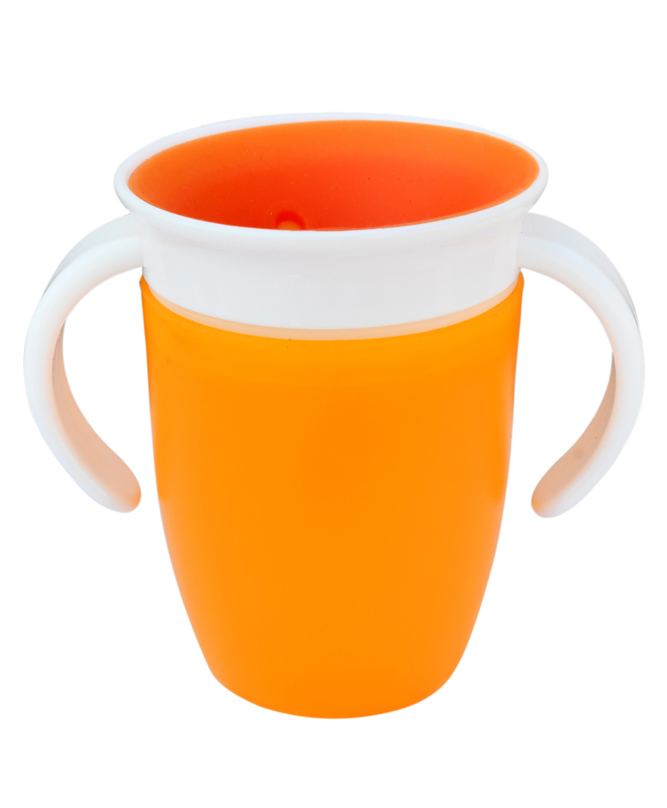 Zikku Transition Sippy Cups with Handles, 360 Degree Spill Proof Design, Leak Proof Miracle Cups for Toddlers-Orange-image-26