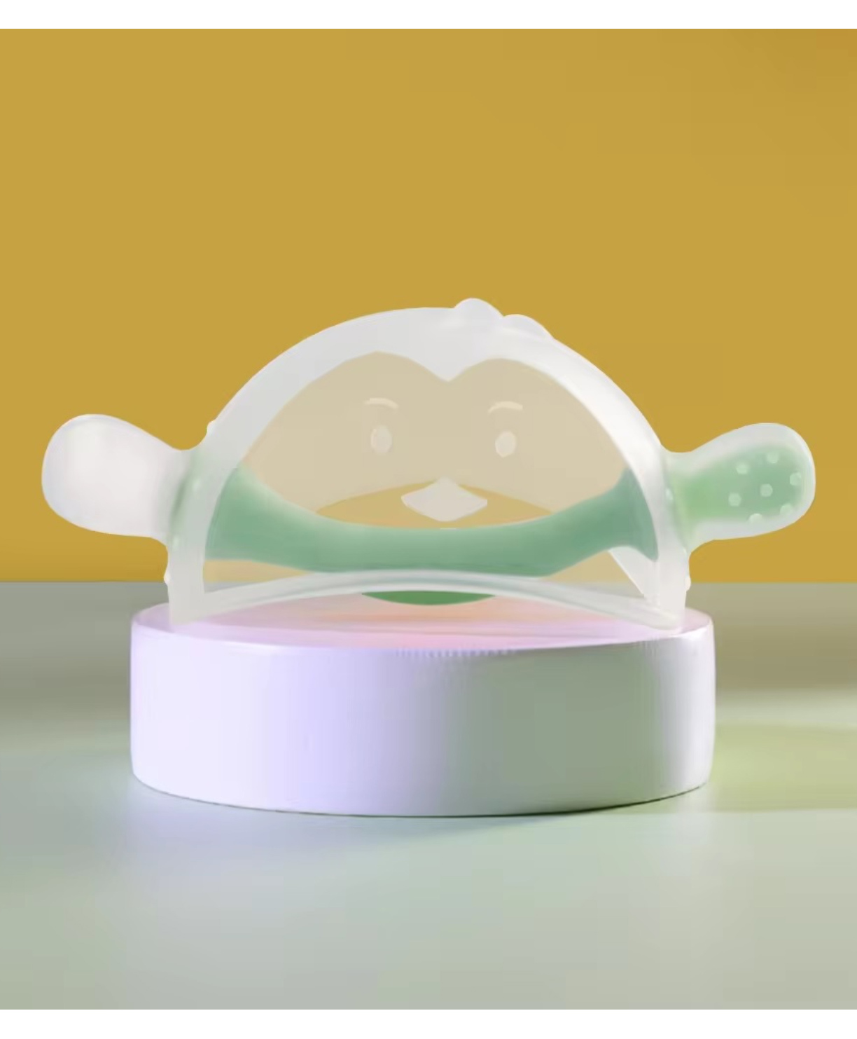 AHC Zikku Extra Soft Silicone Teether for Babies with Textured Surface for 2 in 1 Comfort - Green-image-41