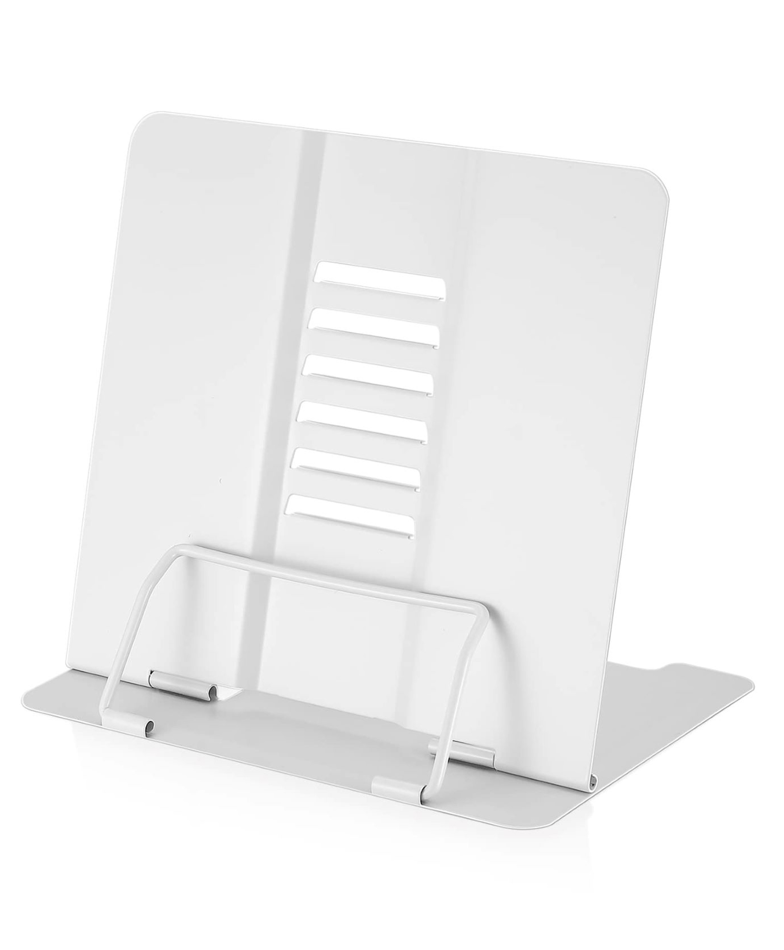 SYGA Reading Bookshelf Metal Mini Book Stand,Book Holder, Hands Free, Adjustable Cookbook ,Documents Holder, Portable Bookstand for Music Books, Textbook, Recipe,Tablet, Ipad(White)-image-46