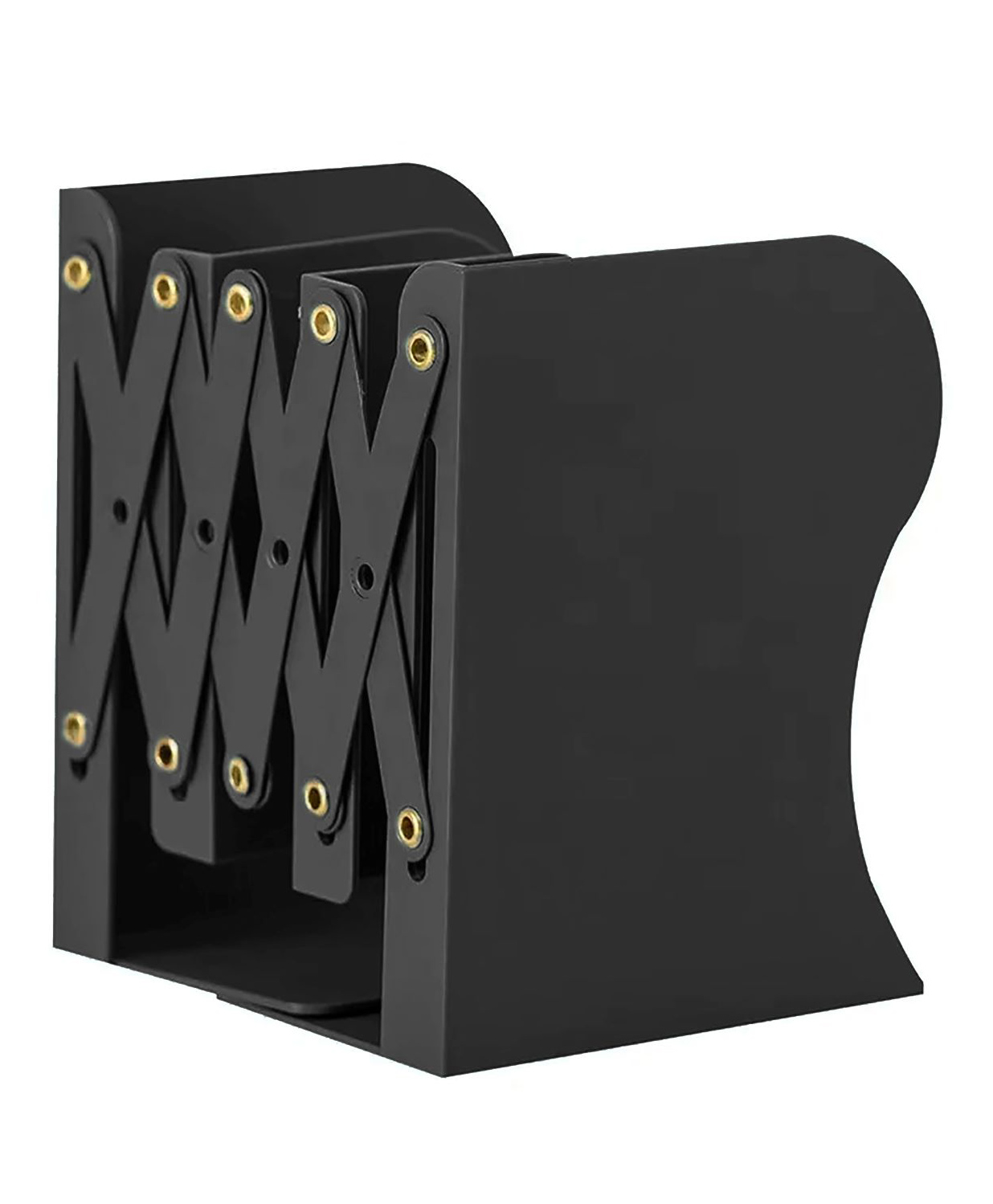 SYGA Bookends for Shelves, Book Organizer for Desk, Metal Bookends for Heavy Books, Book Holders for Shelves, Adjustable Decorative Bookends for Home Office(Black)-image-19