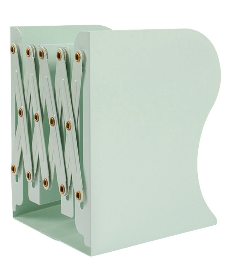 SYGA Bookends for Shelves, Book Organizer for Desk, Metal Bookends for Heavy Books, Book Holders for Shelves, Adjustable Decorative Bookends for Home Office(Light Green)-image-20