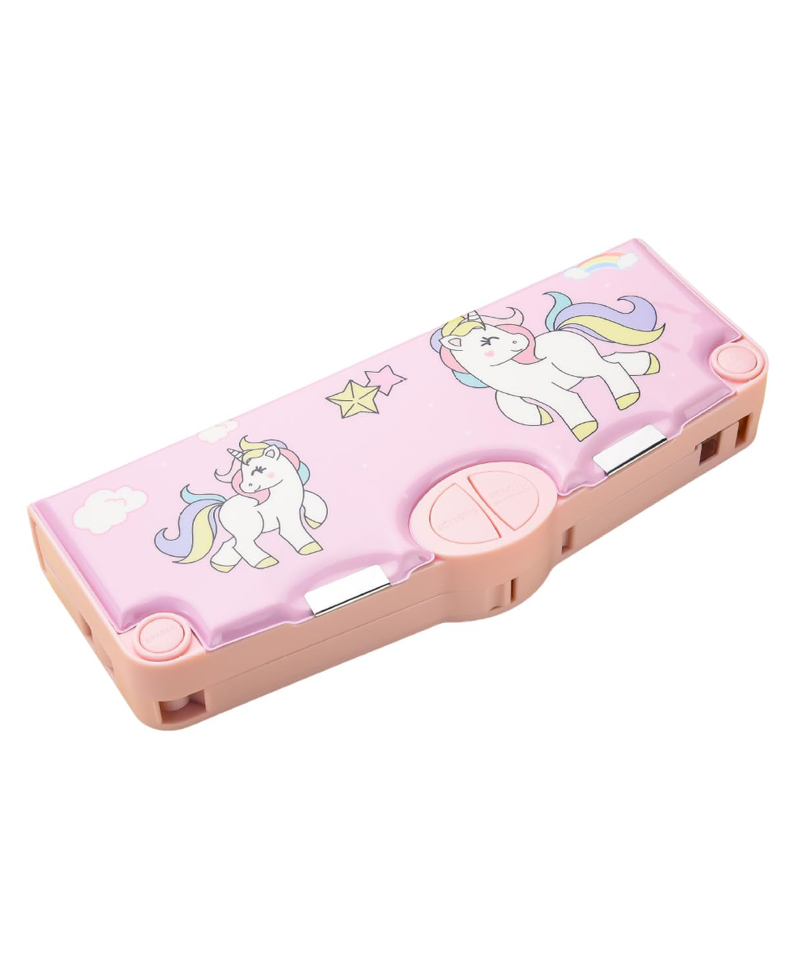 SYGA children's compass with unicorn design Pencil Box For Boys And Girls, Primary School Students, Multi-Functional (Pink)-image-47