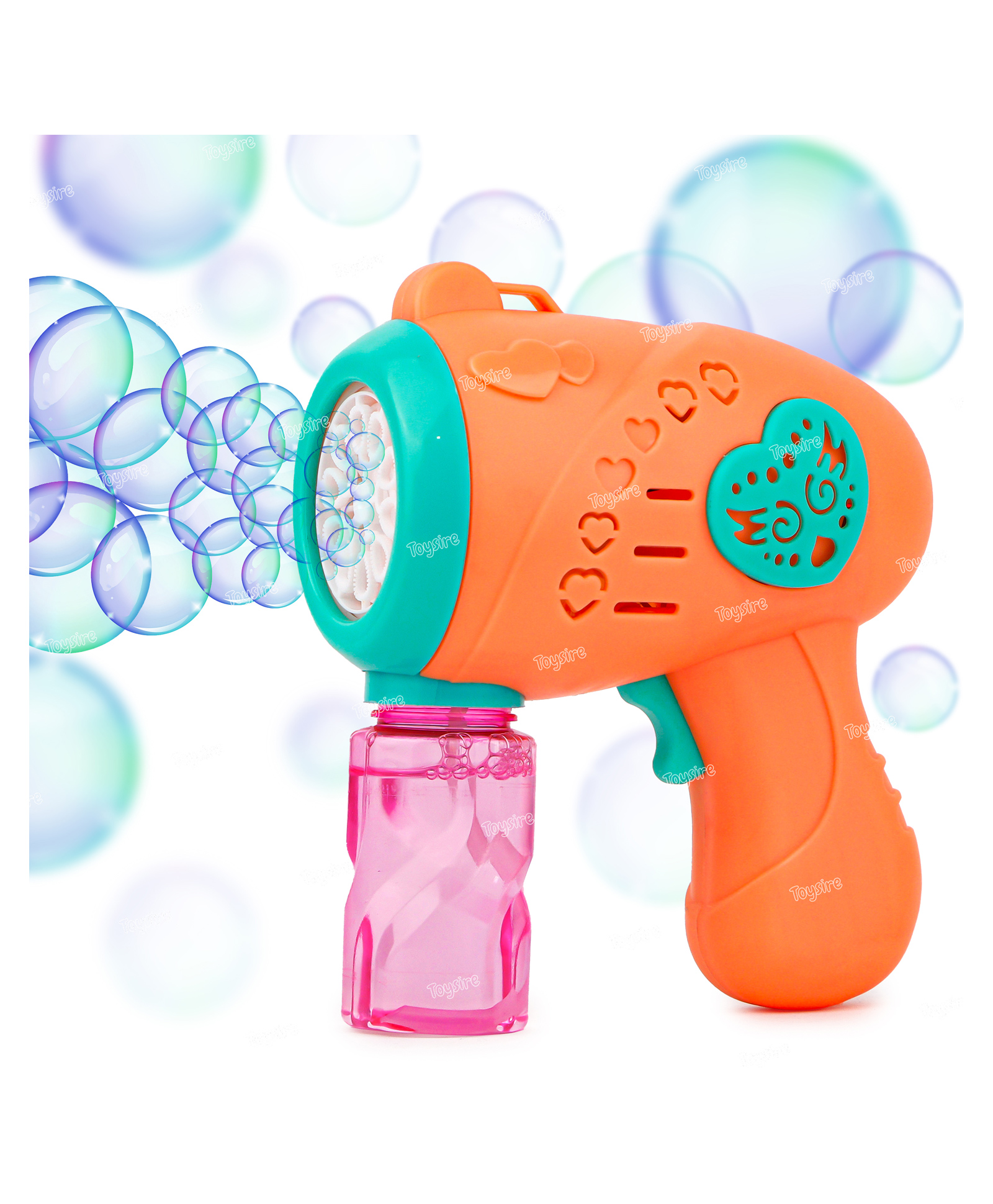 Toysire Bubble Gun for Kids Leak-Proof Bubble Machine Automatic Bubble Blower with Led Light Bubble Maker for Girls Boys (Pink)-image-25
