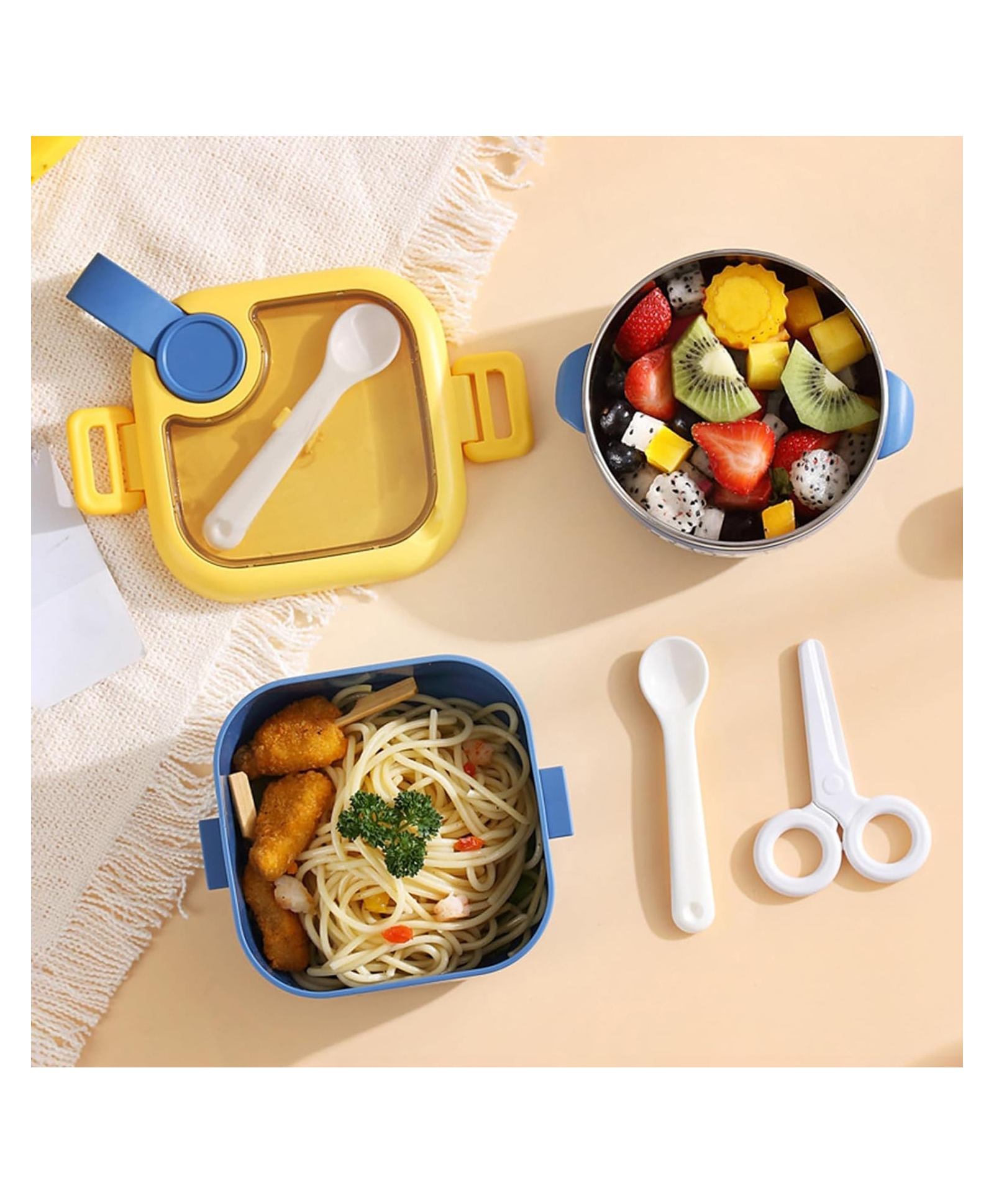 Elecart Stainless Steel Lunch Box with Spoon SS304 Lunch Box Tiffin Box for School, Air-Tight Lunch Box Insulated Lunch Box Lunch Box for Dry Foods-picture-47
