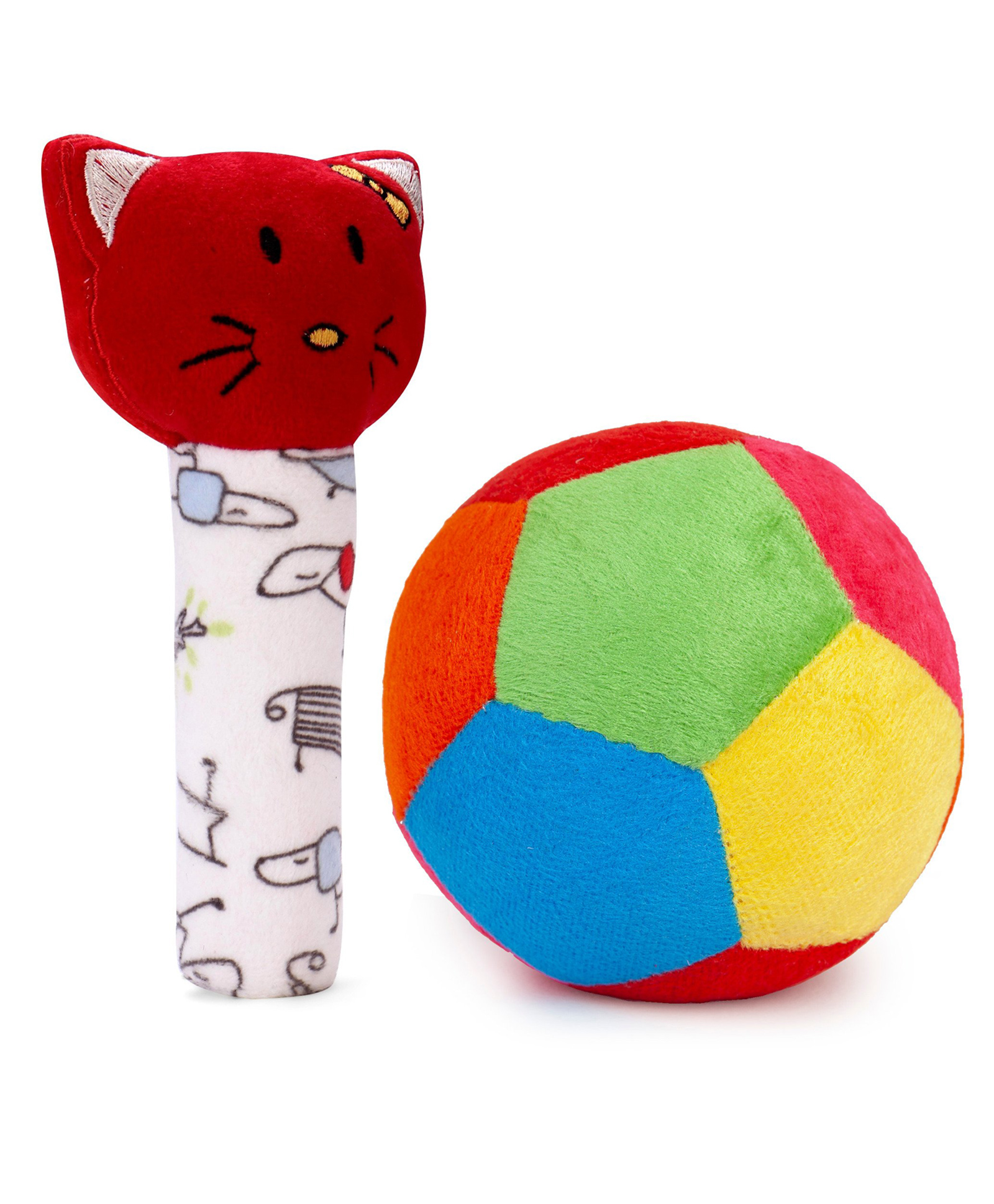 SnugglePuff Kitty Rattle (Two Sounds) & 11cm Ball Combo  Multicolor-image-35