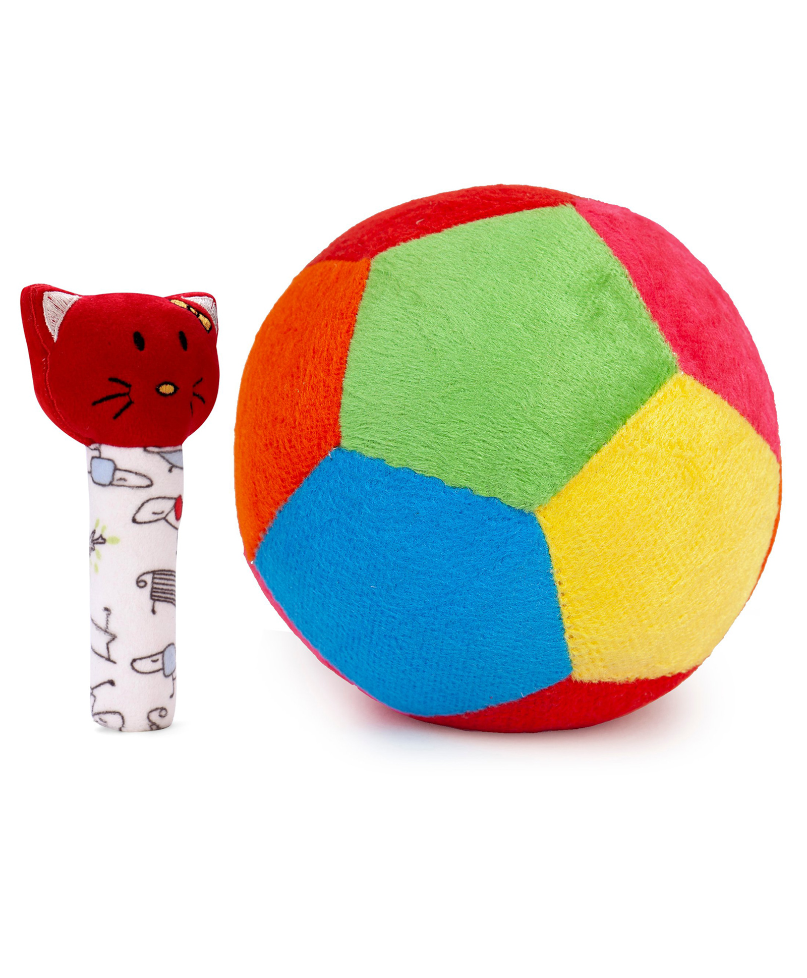 SnugglePuff Kitty Rattle (Two Sounds) & 20cm Ball Combo  Multicolor-image-36