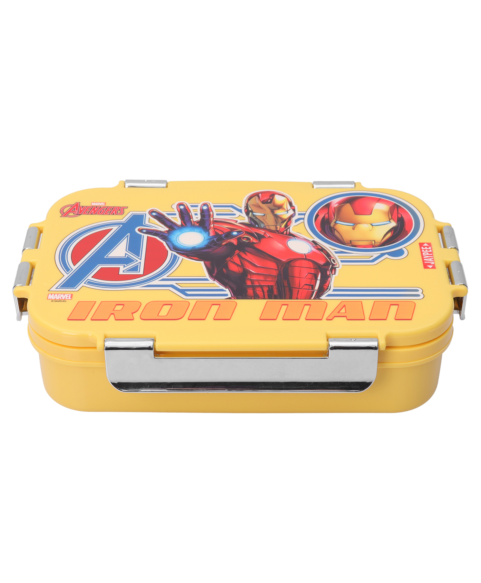 JAYPEE Stainless Steel Insulated Lunch Box Wowsteel Sr. Marvel's Avengers Iron Man for school Kids , Yellow, 900 ml-image-45