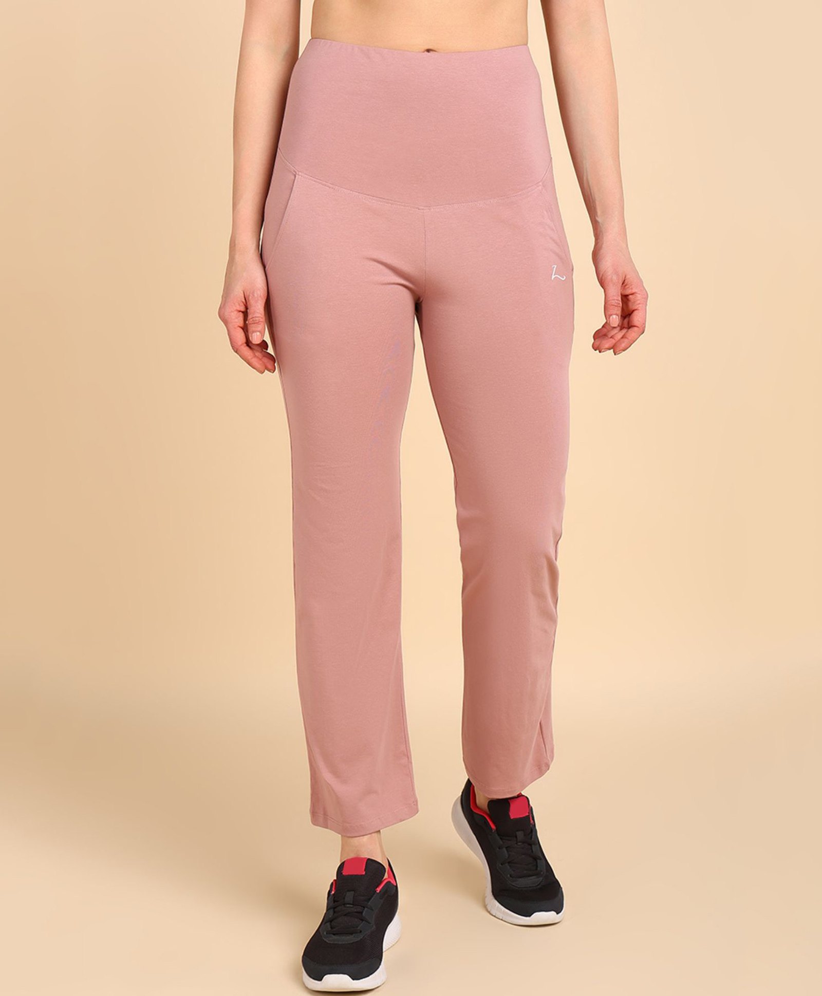 Zelena High Waist Maternity Solid Pant - Onion Pink-picture-21