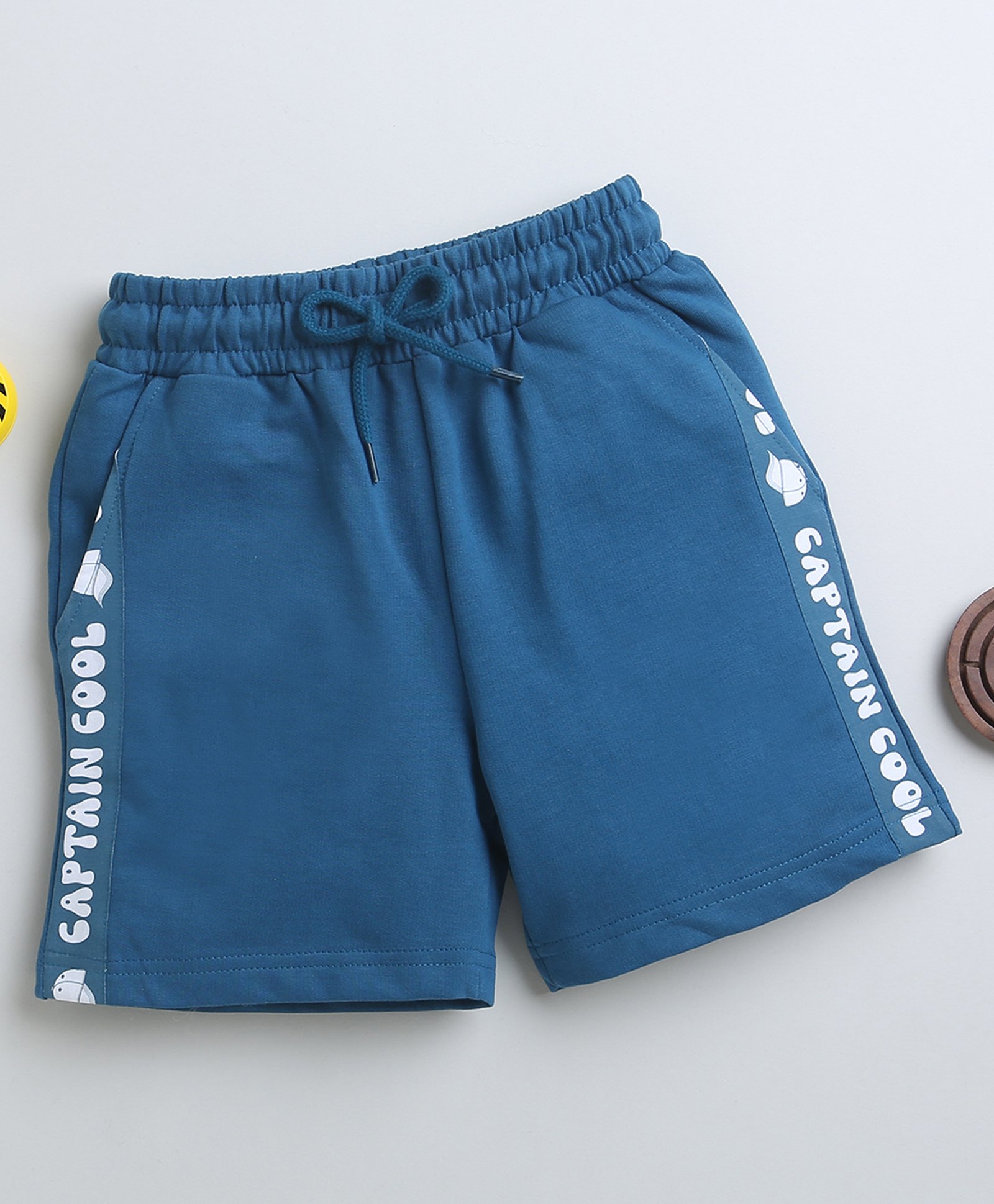 BUMZEE Captain Cool Text Printed Shorts - Teal Blue-picture-25
