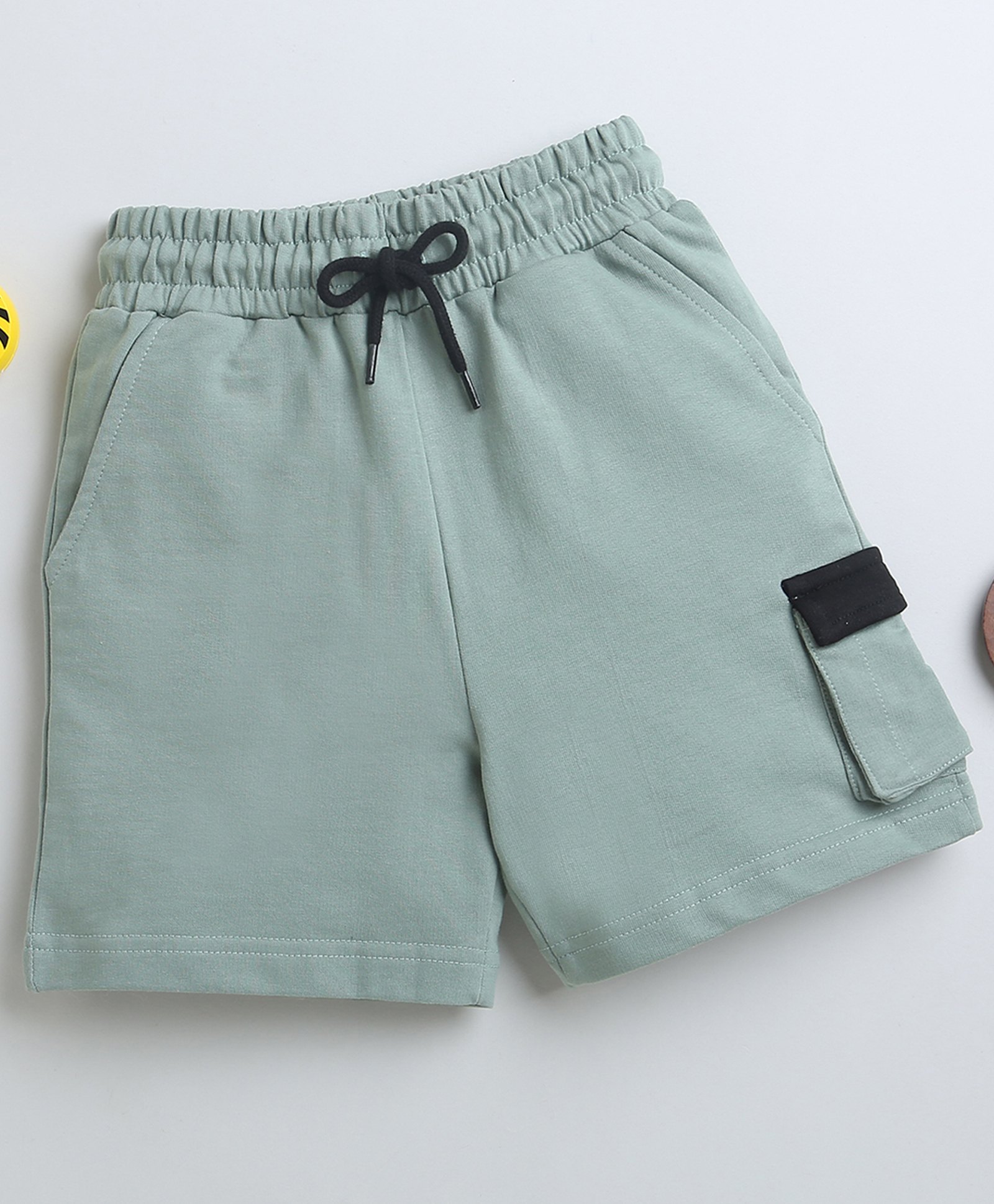 BUMZEE Cotton Solid Shorts - Olive Green-picture-12