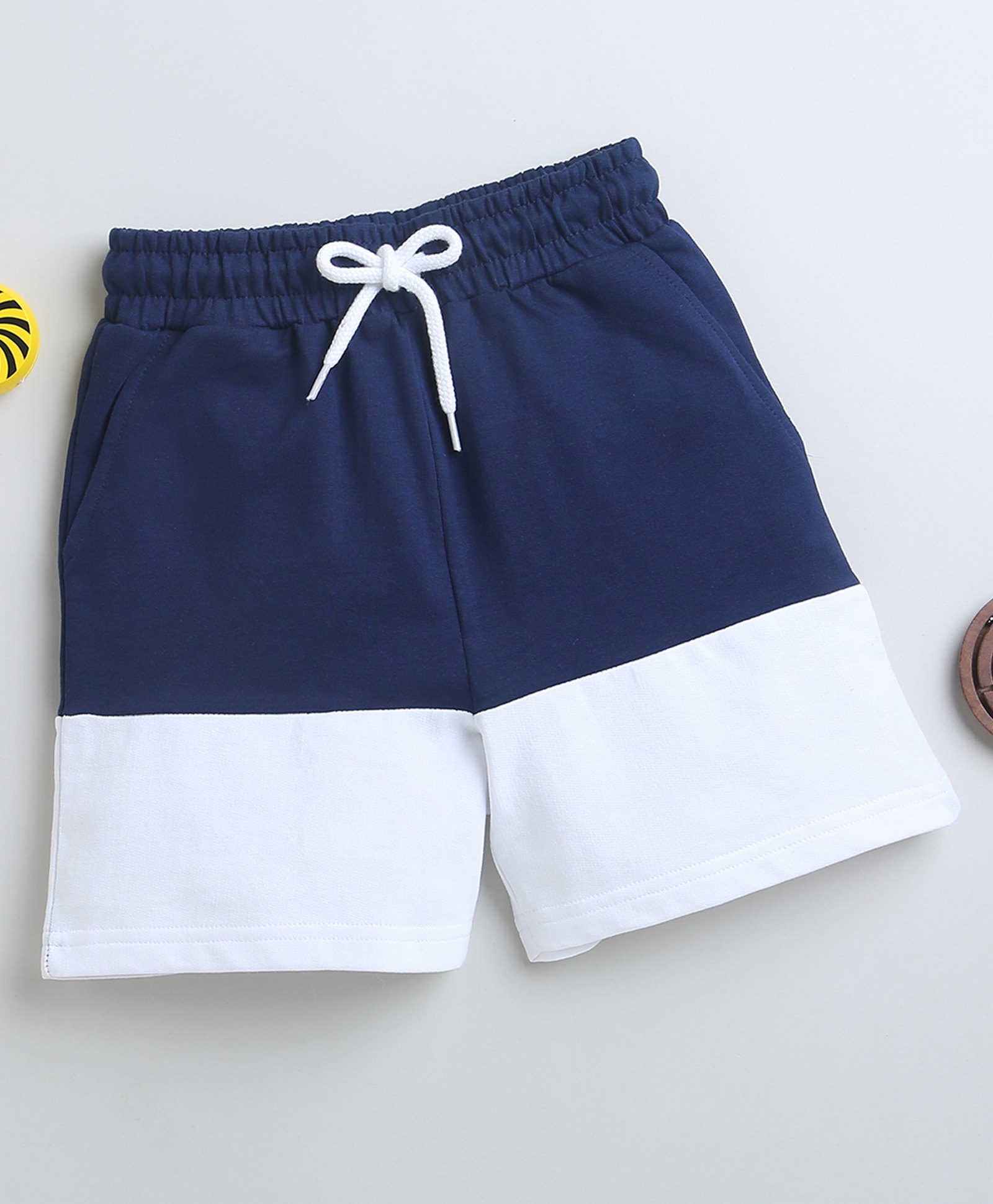 BUMZEE Colour Blocked Shorts - Navy Blue-image-47