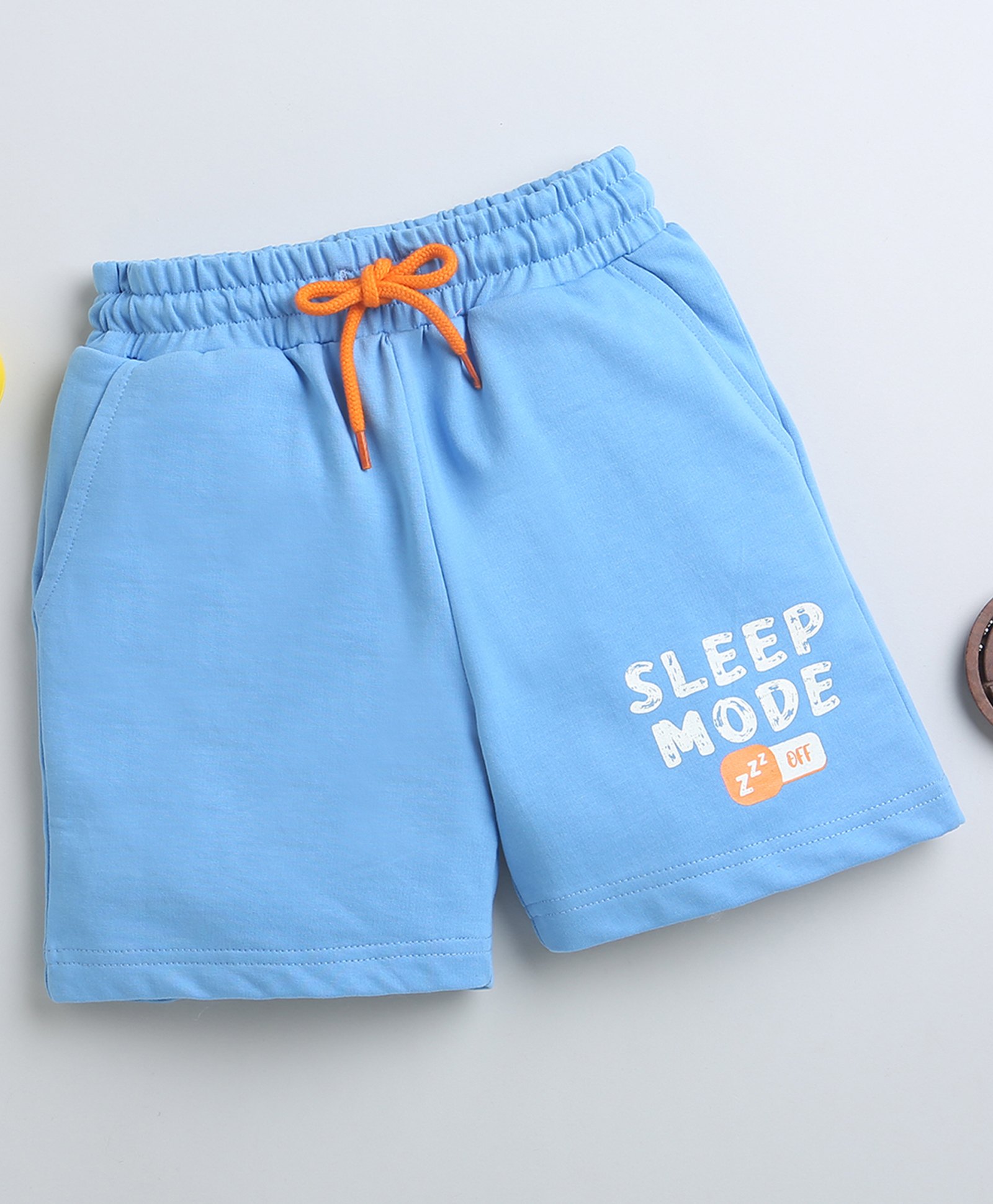 BUMZEE Placement Text Printed Shorts - Blue-picture-23