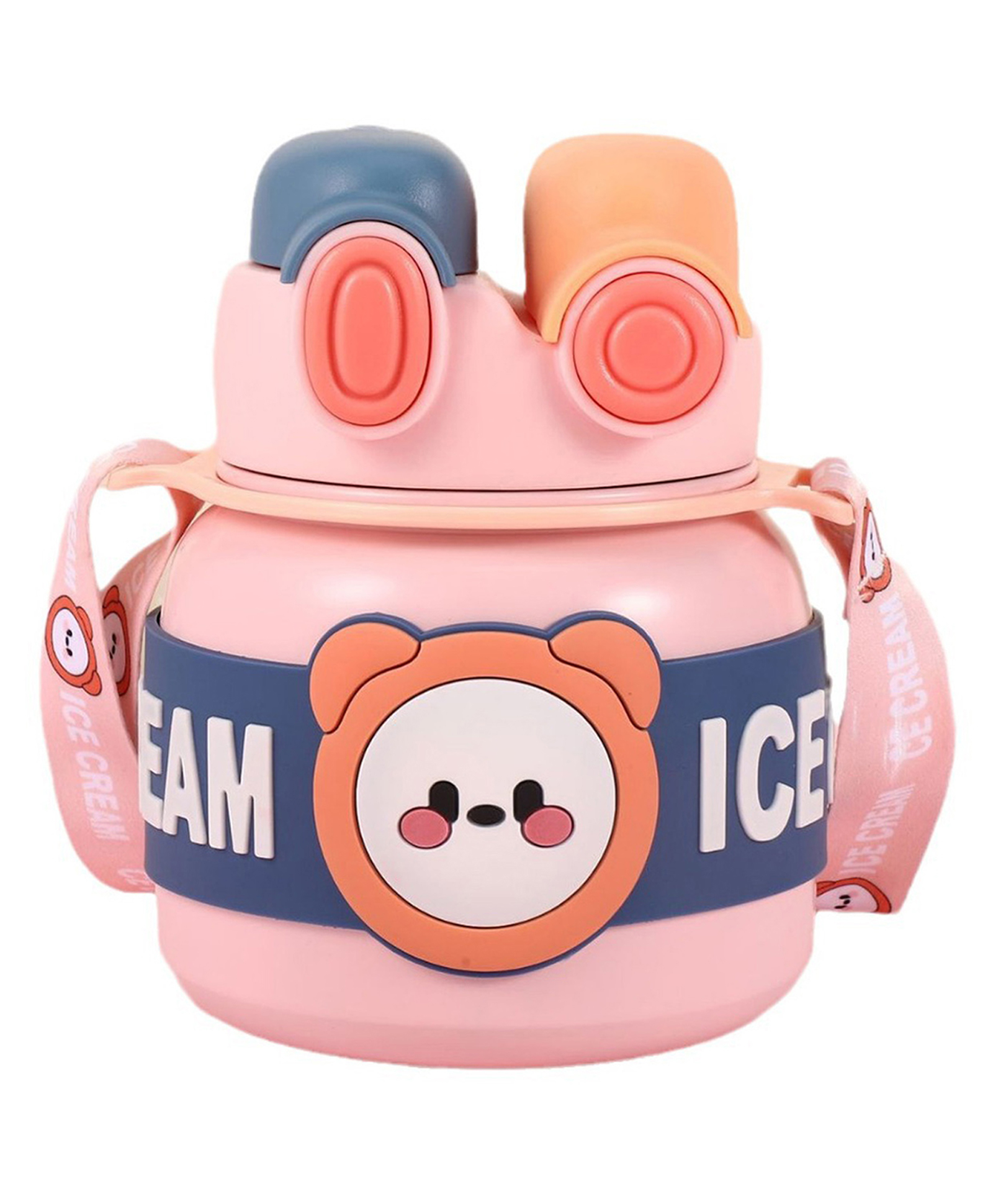 Little Surprise Box Pink 2 Way Lid Style Icecream Theme Kids Water Bottle 850ml-image-10