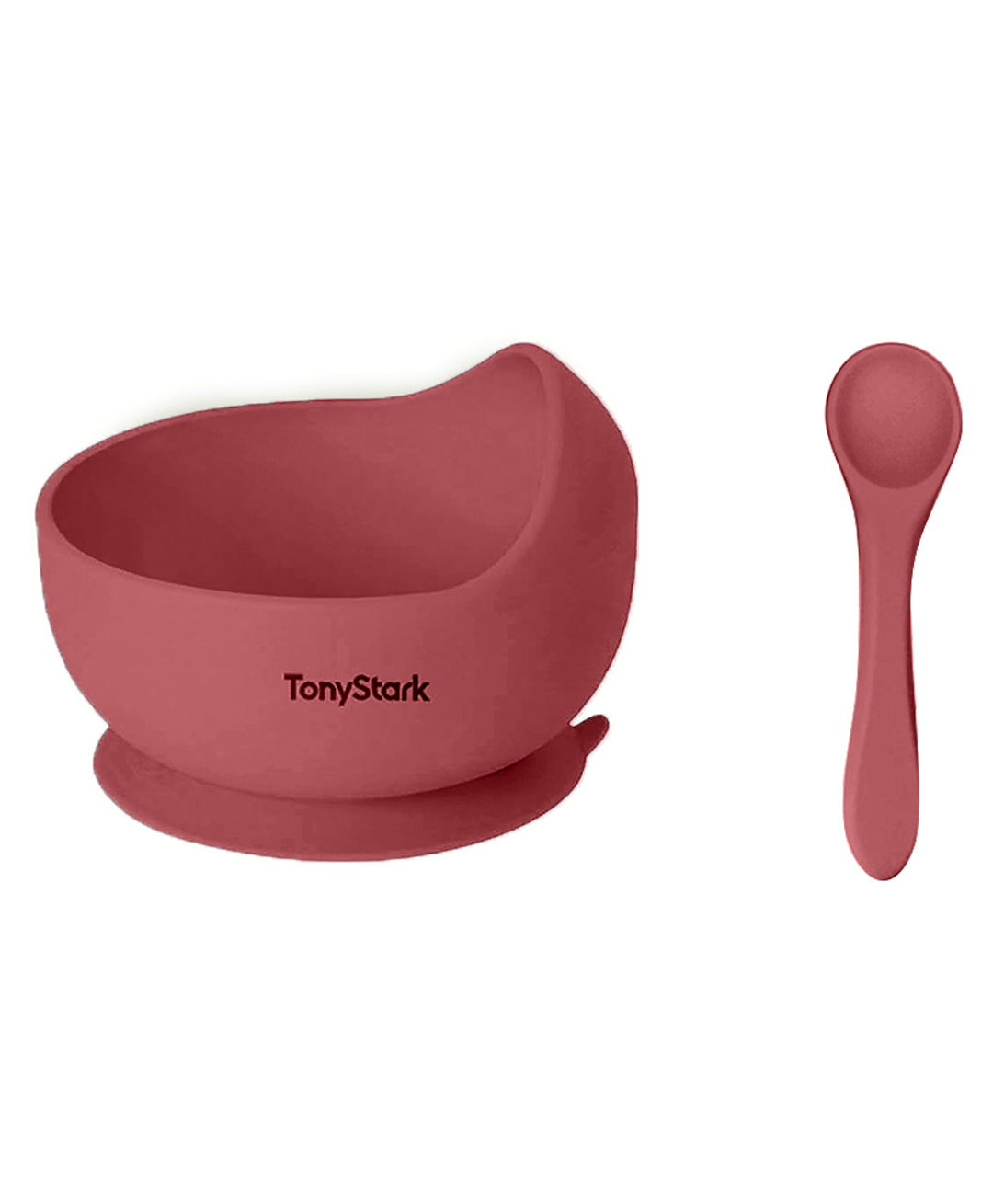 Tony Stark Silicone Bowl & Spoon for Baby Feeding, Good Suction Design for Toddler & Baby Bowl and Spoon Set, Non-Slip, BPA-Free Baby Product (Wine Red)-image-18