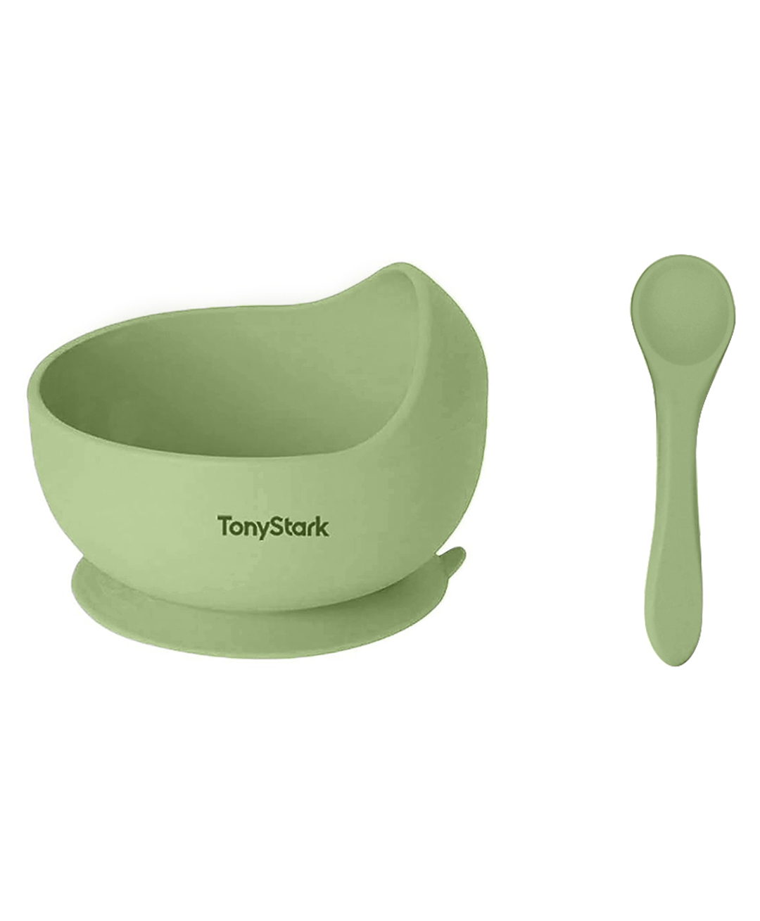 Tony Stark Silicone Bowl & Spoon for Baby Feeding, Good Suction Design for Toddler & Baby Bowl and Spoon Set, Non-Slip, BPA-Free Baby Product (Green)-image-29