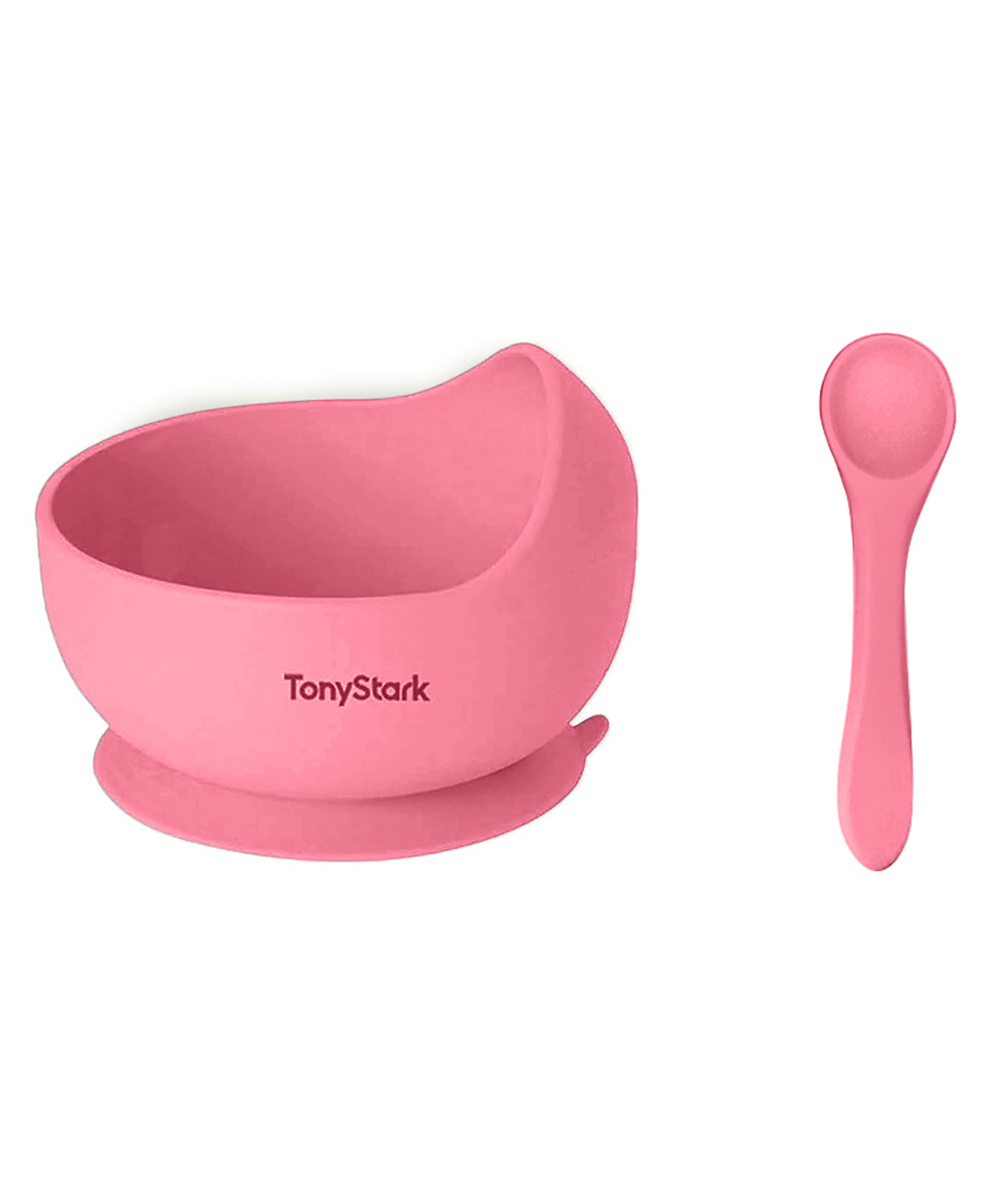 Tony Stark Silicone Bowl & Spoon for Baby Feeding, Good Suction Design for Toddler & Baby Bowl and Spoon Set, Non-Slip, BPA-Free Baby Product (Pink)-image-28