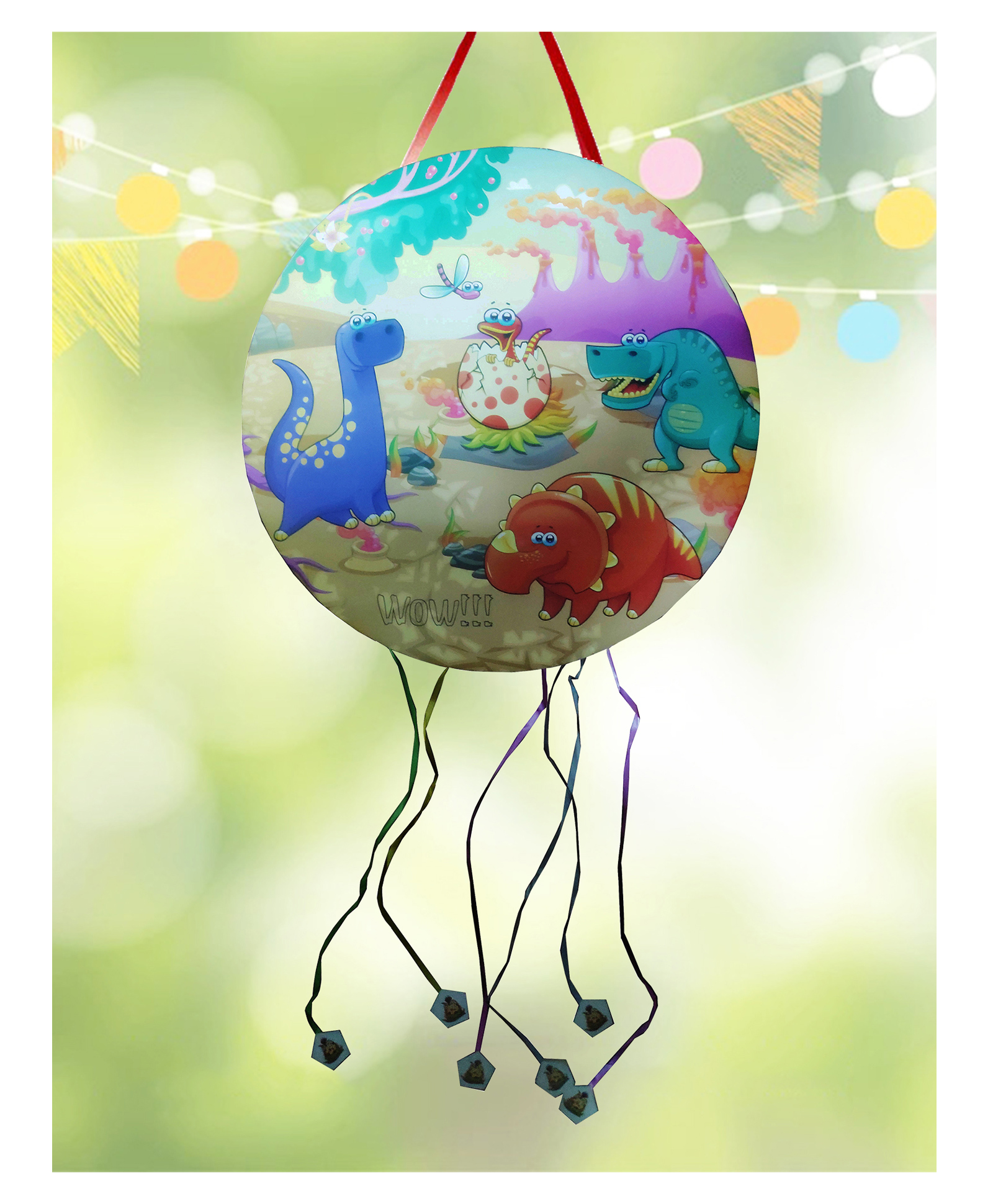 Funcart Dinasaur Theme Pinata Khoi Bag - Multicolor-image-31
