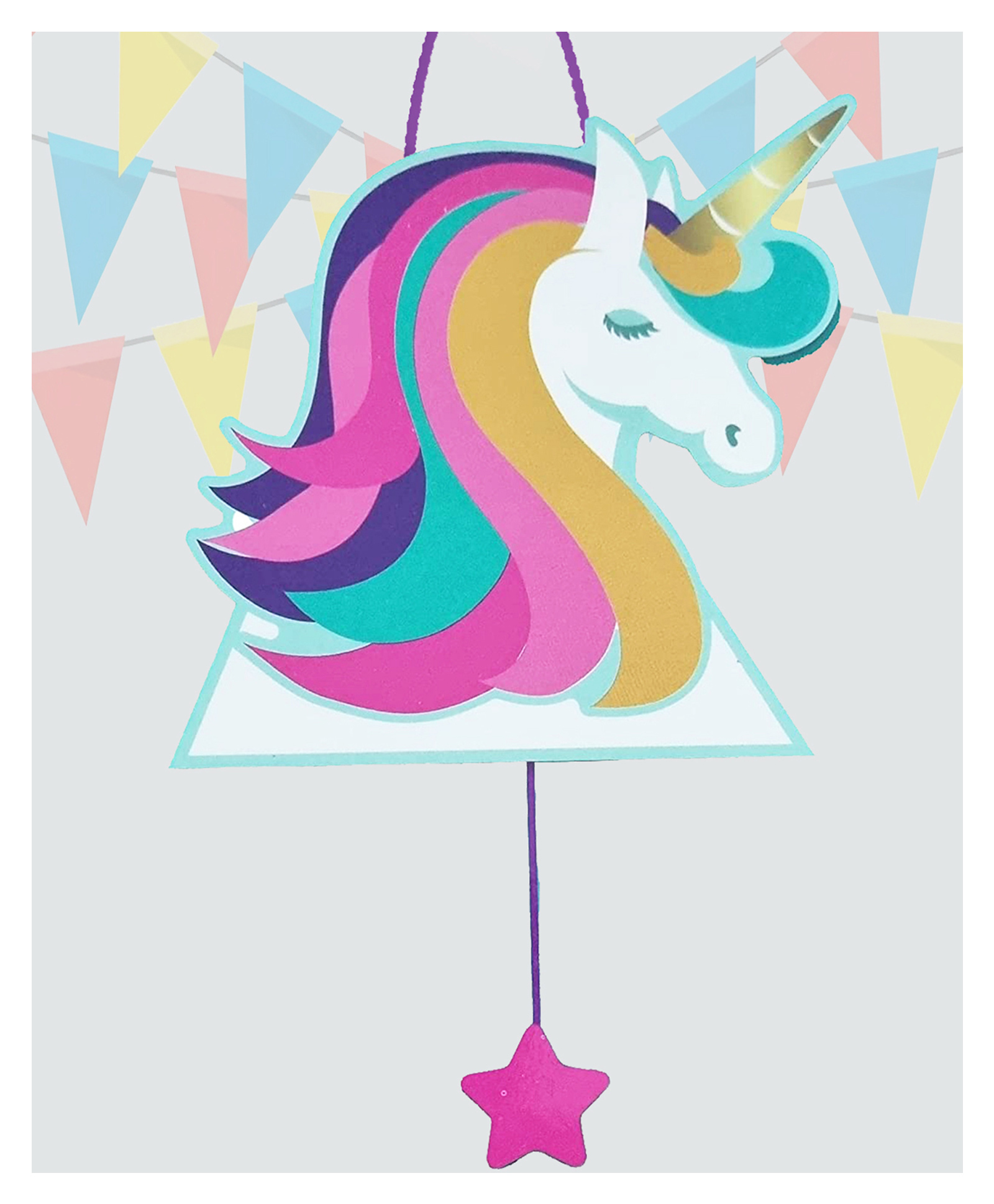 Funcart Unicorn Theme Pinata Khoi Bag - Multicolor-image-32