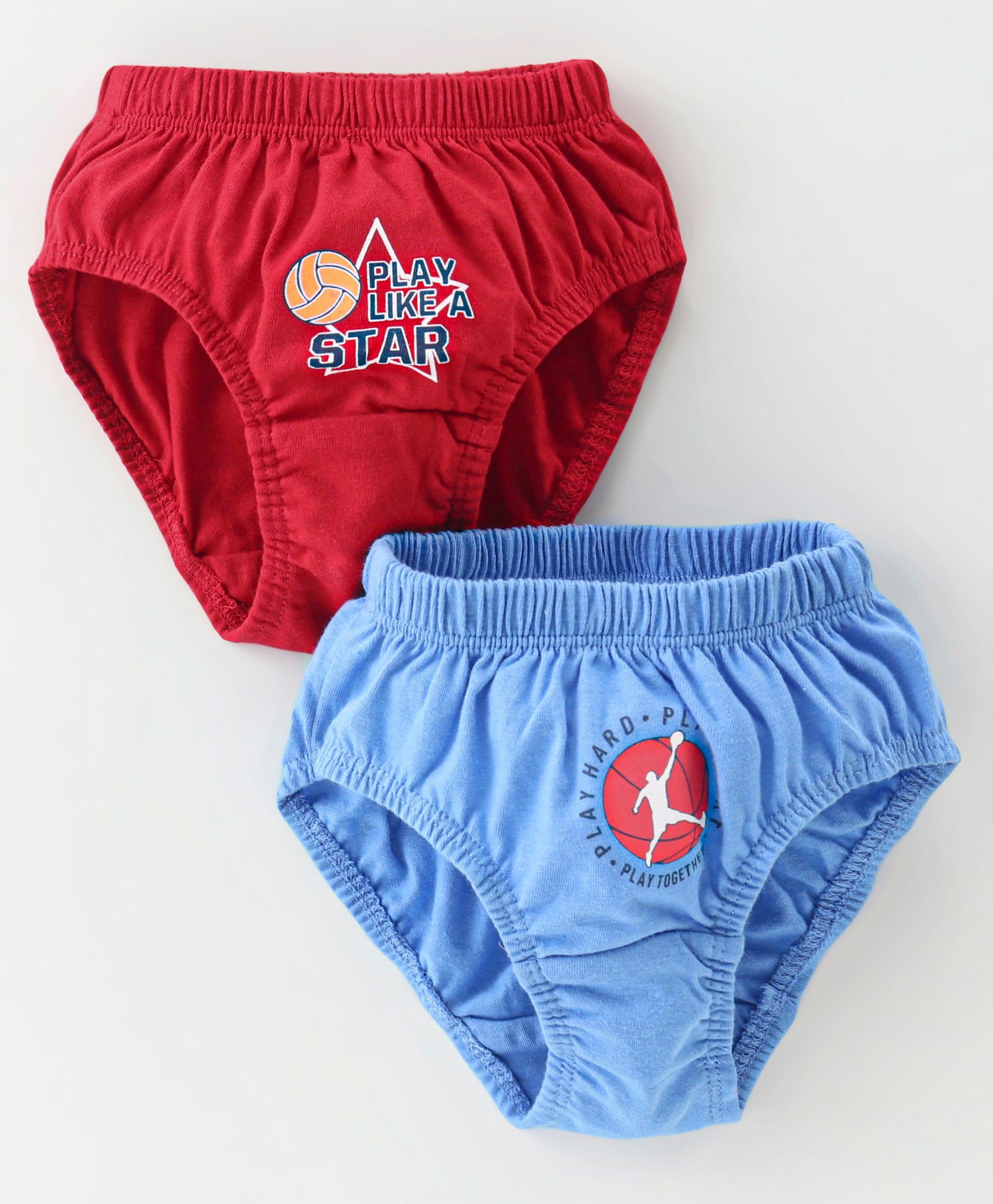 Revvo Junior Cotton Knit Briefs with Volleyball Print Pack of 2 - Multicolour-image-44
