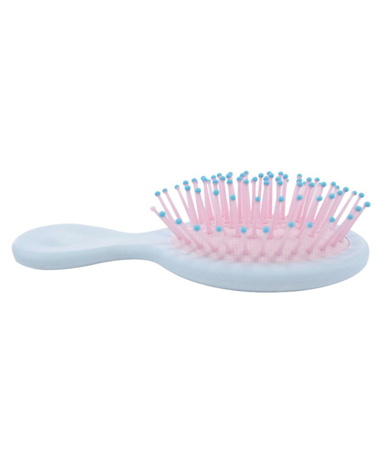 Hair Brush With Bunny Applique - Light Blue
