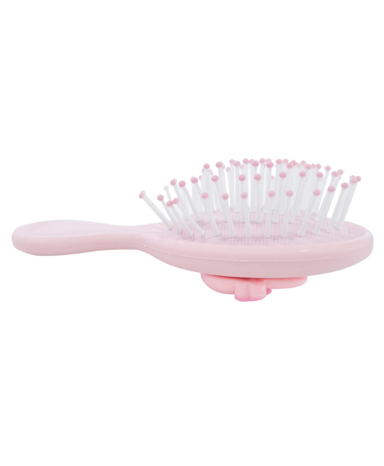 Hair Brush With Bunny Applique - Pink