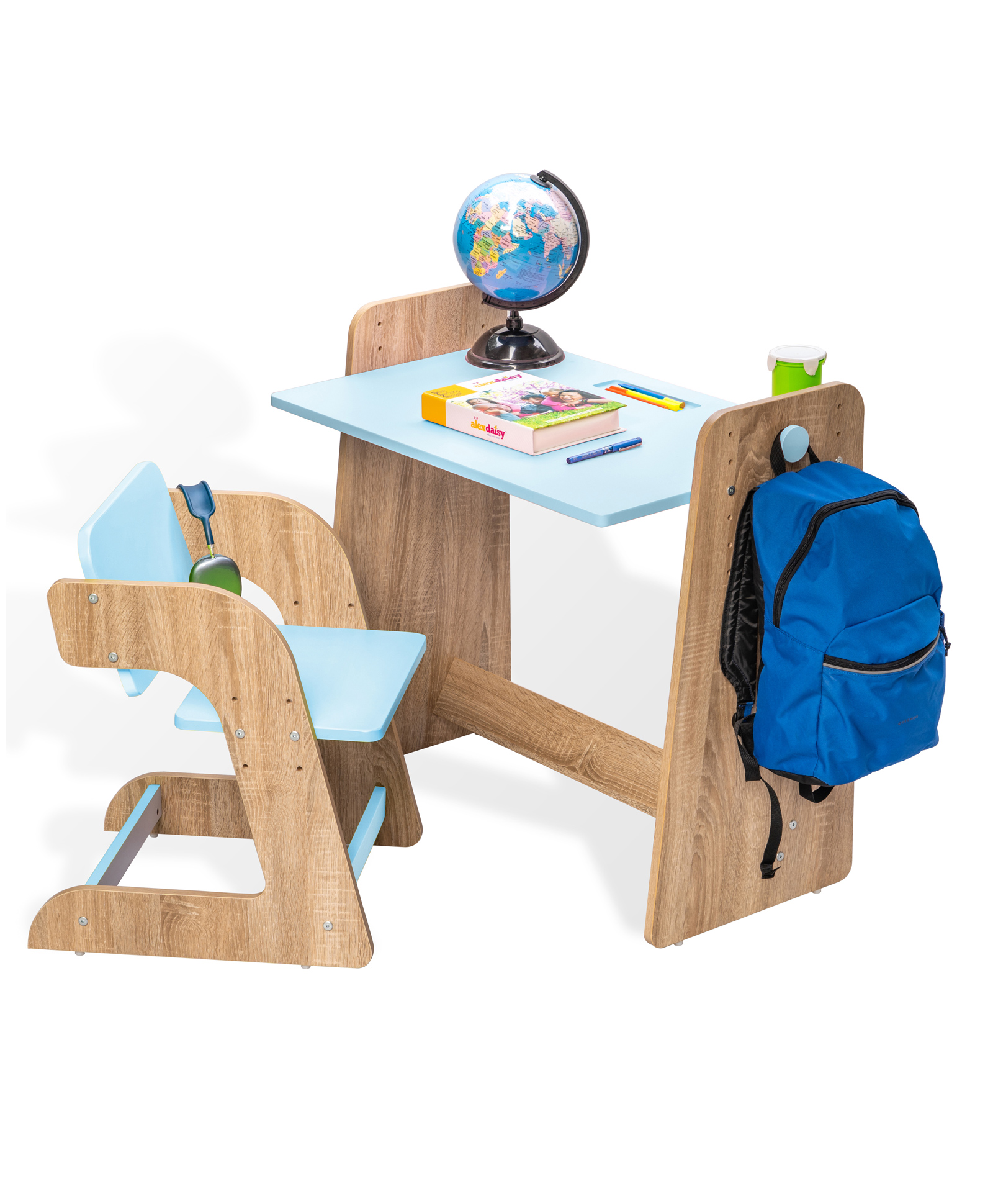 alex daisy by tiffany Alex Daisy Texas Height Adjustable Kids Study Table and Chair Set - Blue-picture-10