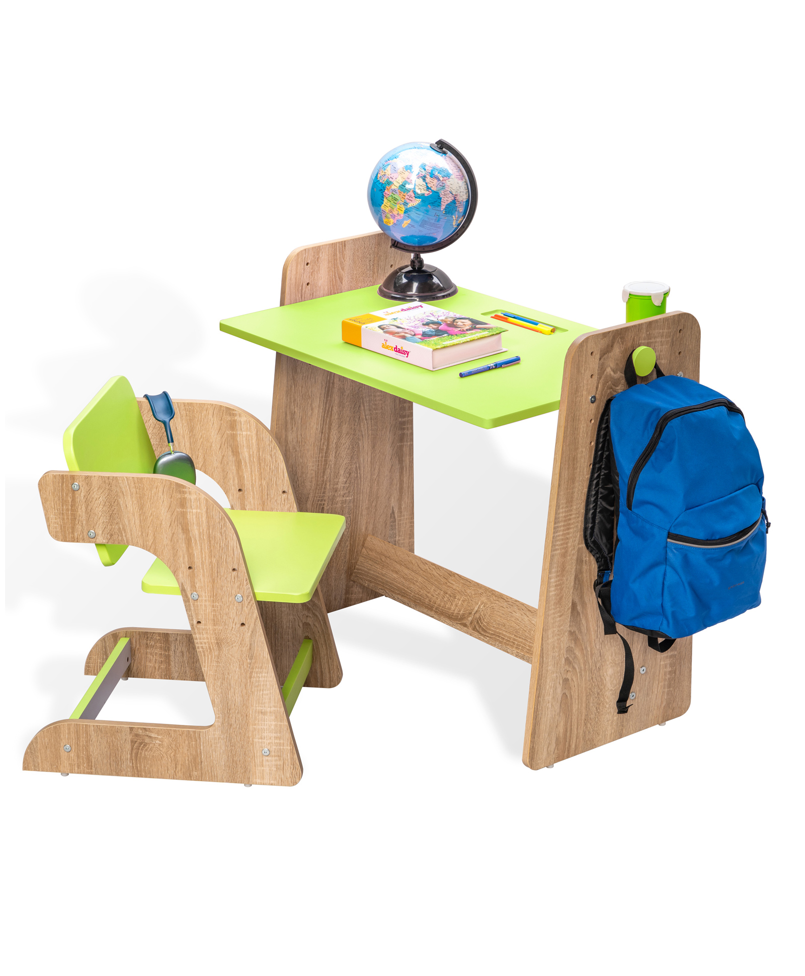 alex daisy by tiffany Alex Daisy Texas Height Adjustable Kids Study Table and Chair Set - Green-picture-12