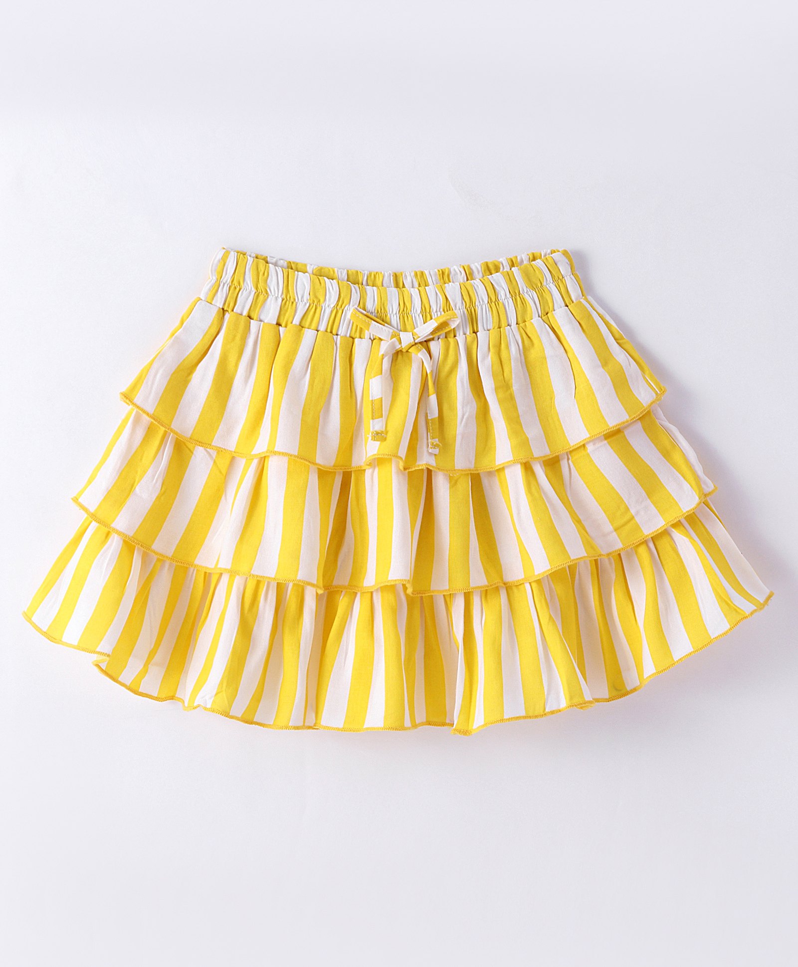 CrayonFlakes Striped Layered Skirt - Yellow-picture-13