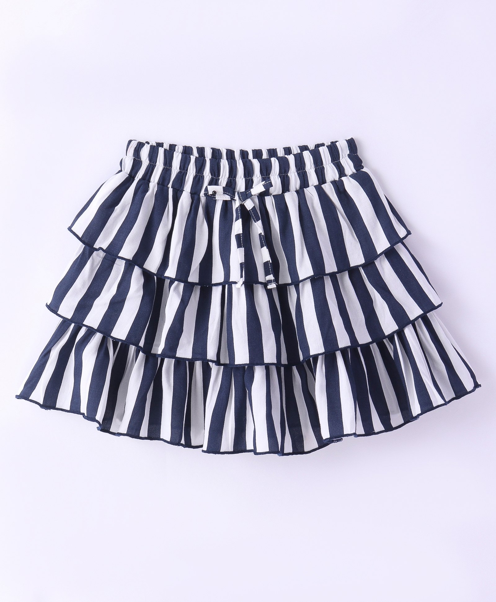CrayonFlakes Striped Layered Skirt - Navy Blue-picture-14