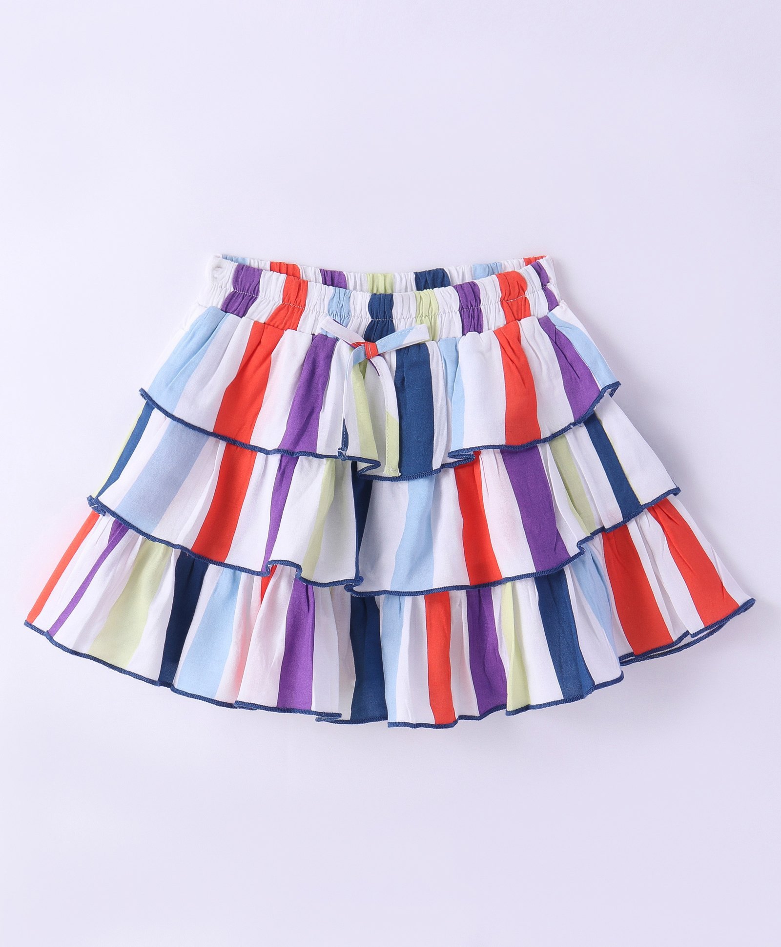 CrayonFlakes Striped Layered Skirt - Multi Colour-picture-13