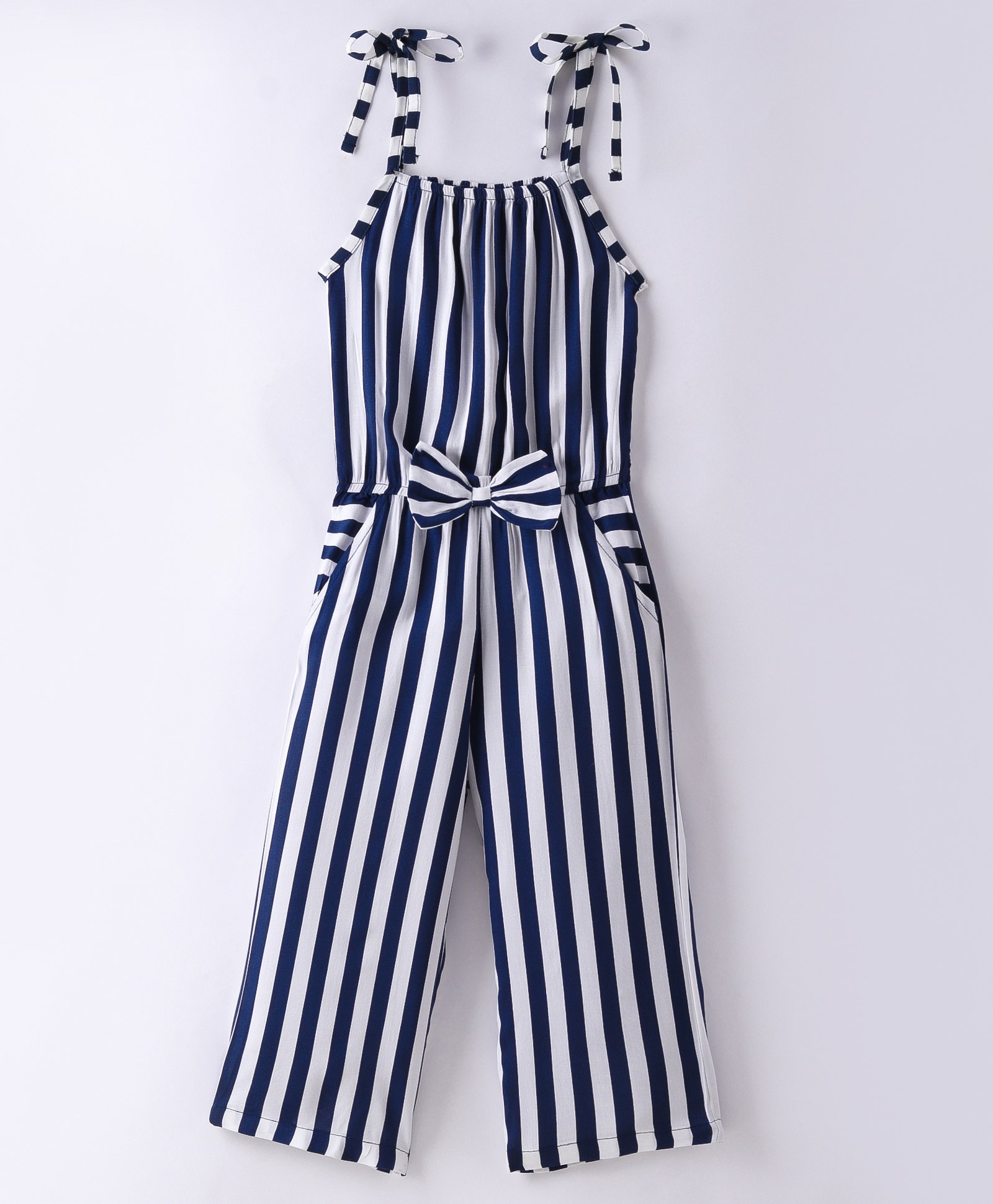 CrayonFlakes Sleeveless Striped Jumpsuit - Offwhite-picture-11