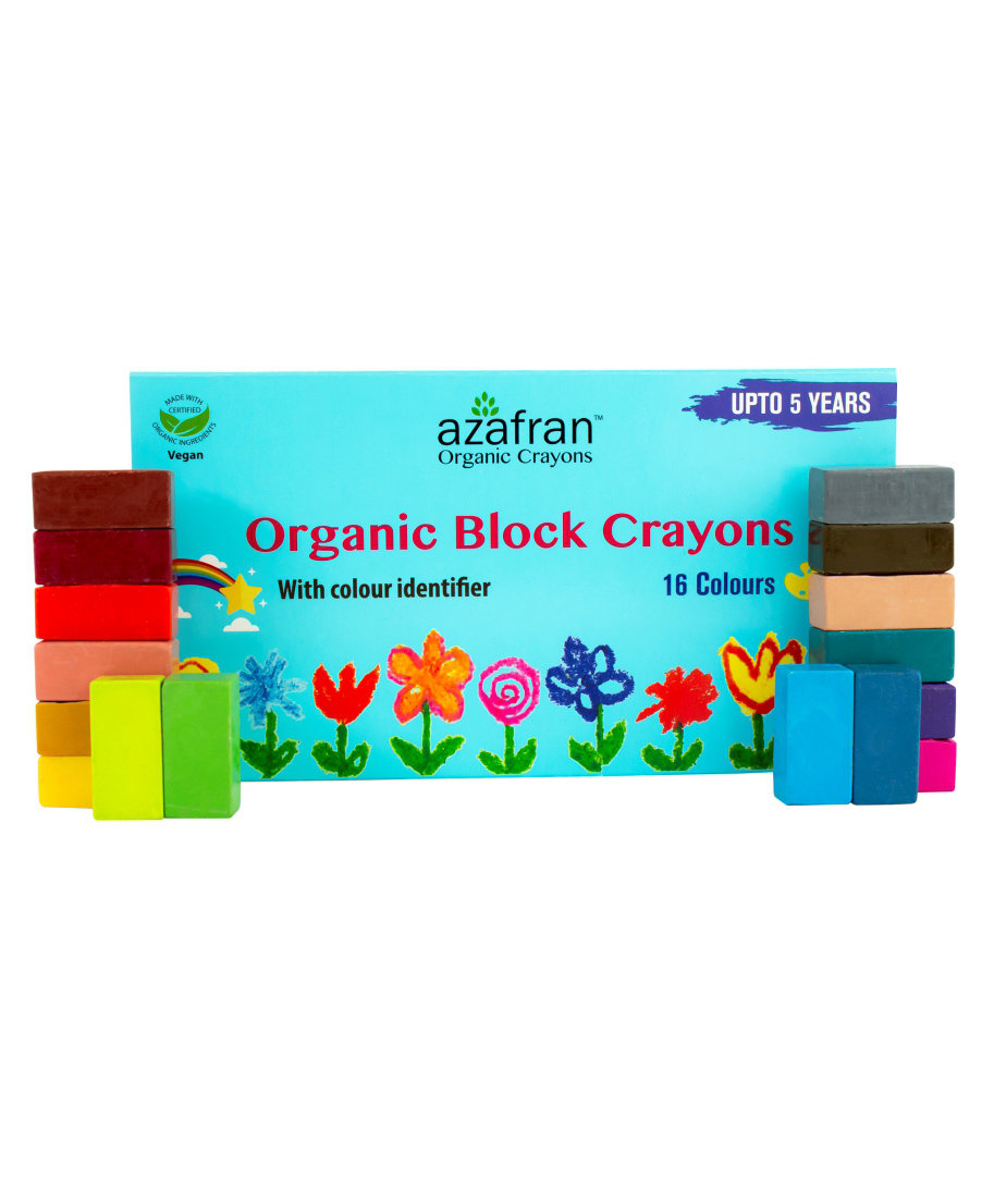 Azafran Organic Block Crayons - 16 Colours-picture-22